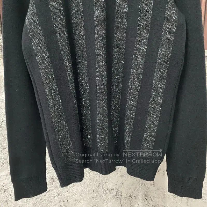 Balmain Balmain Black Striped Long Sleeve Pullover . Size US M / EU 48-50 / 2 - 4 Thumbnail