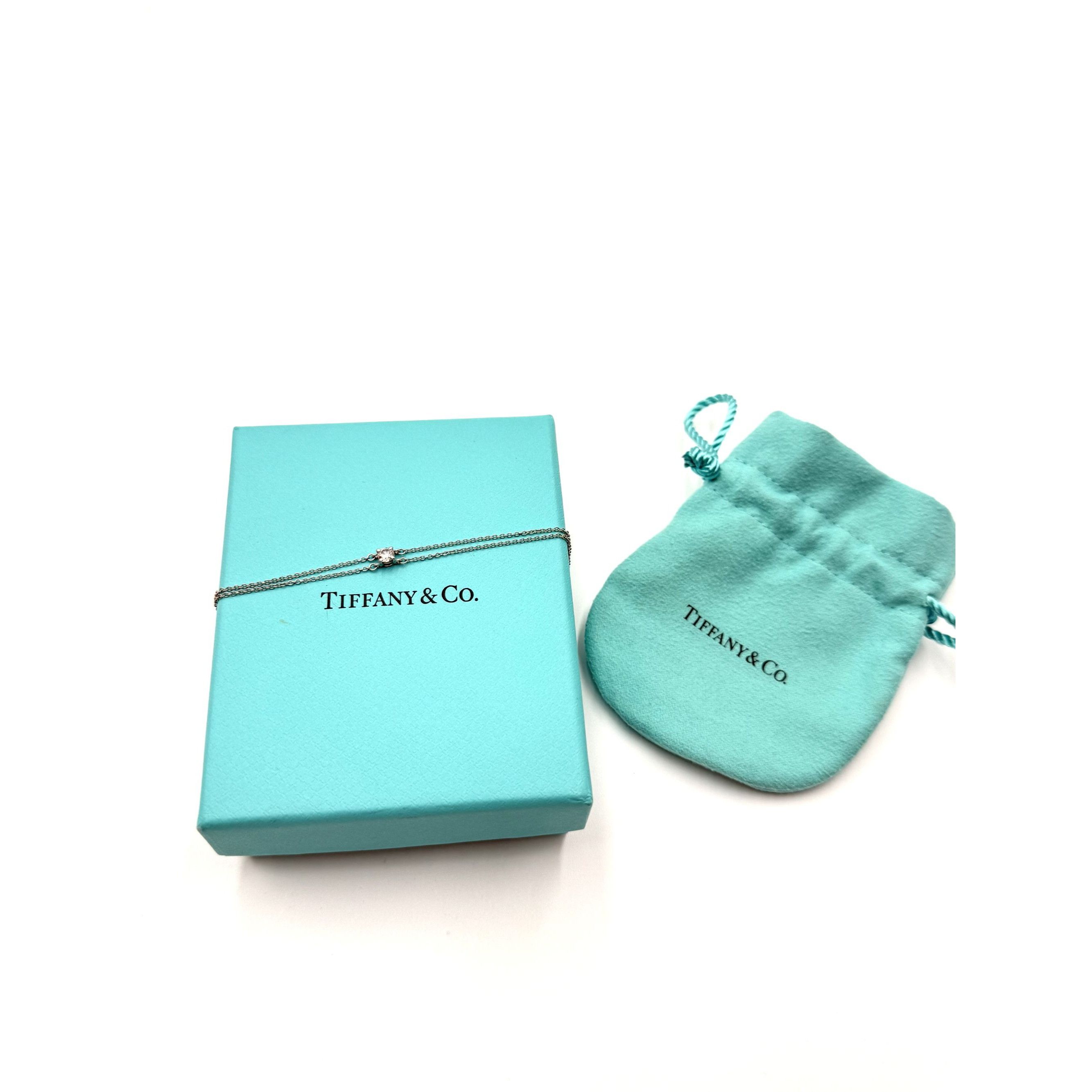 Tiffany & Co. Tiffany & Co. PT950 Platinum Diamond Solitaire Bracelet With Size ONE SIZE - 9 Thumbnail