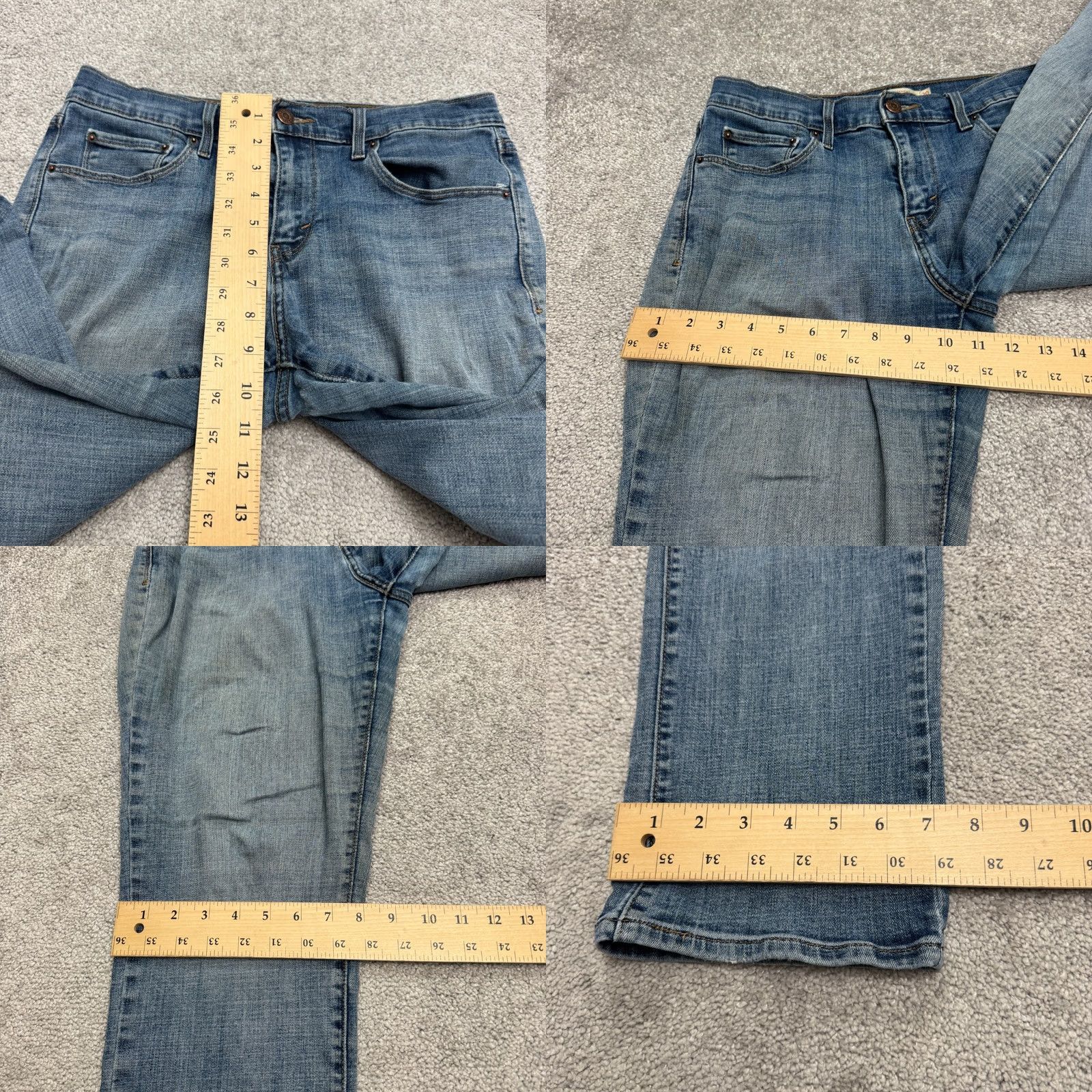Levi's Levi's 505 Jeans Mens 38x27 Denim Straight Blue Medium Wash Cotton 5-Pocket Regular Size US 38 / EU 54 - 10 Thumbnail