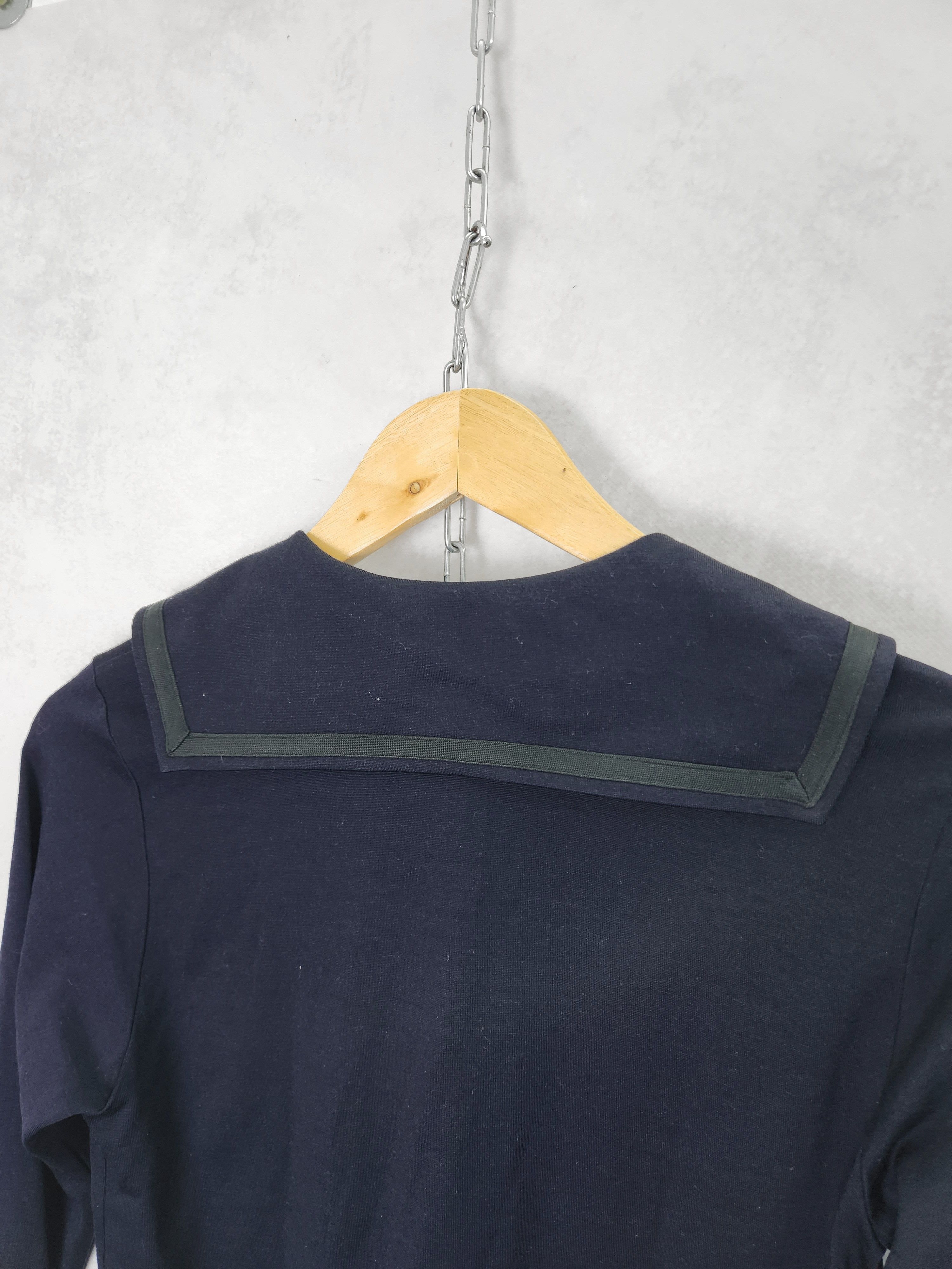 Comme des Garcons Comme Des Garcons wool navy collared long sleeve jumper Size XS / US 0-2 / IT 36-38 - 8 Thumbnail