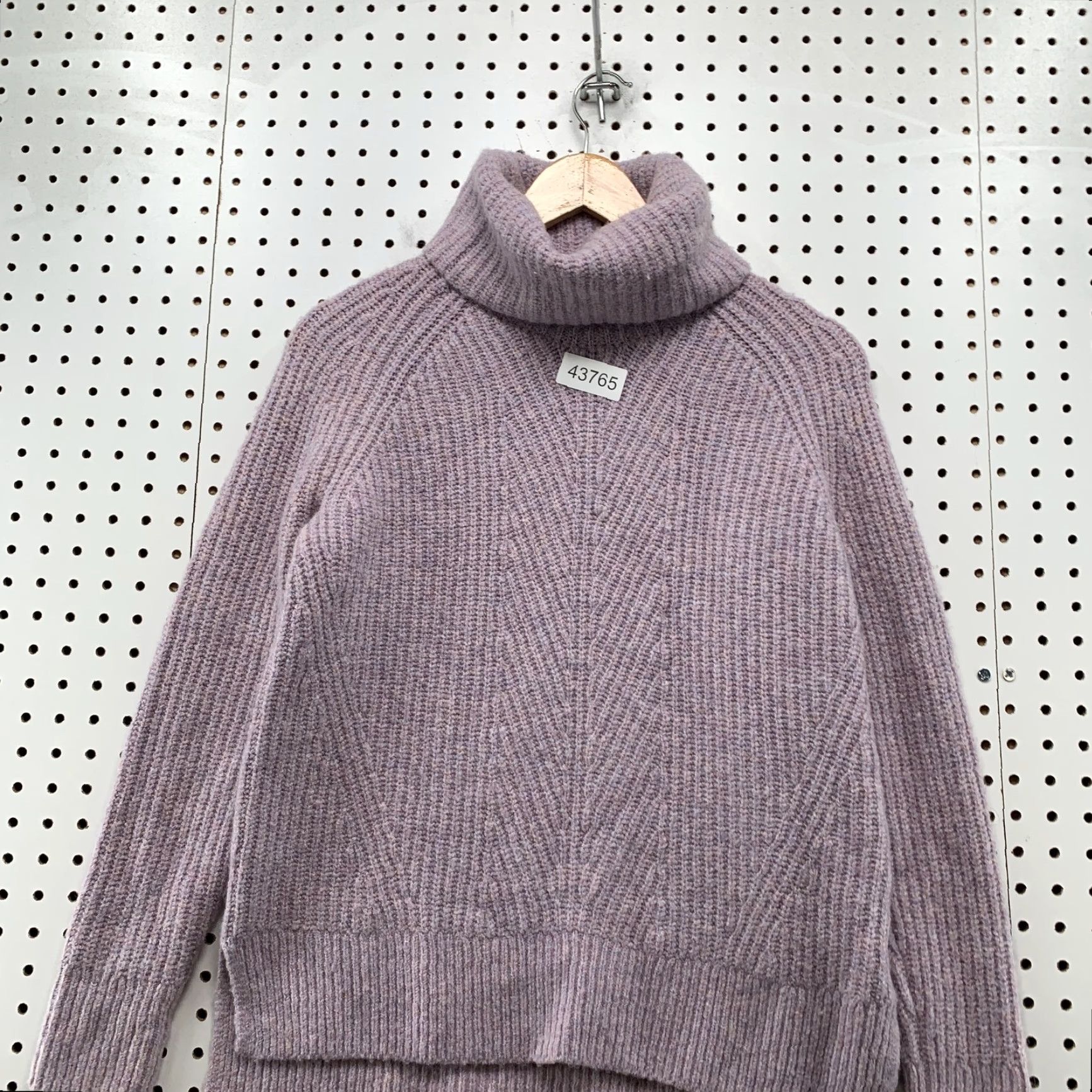Madewell Madewell Wool Blend Purple Turtleneck Sweater Womens 2XS Knit Pullover, Cozy Knit Pullover, Winter Fall, Purple, 2XS Womens Pullover Size XXS / US 00 / IT 34 - 2 Thumbnail