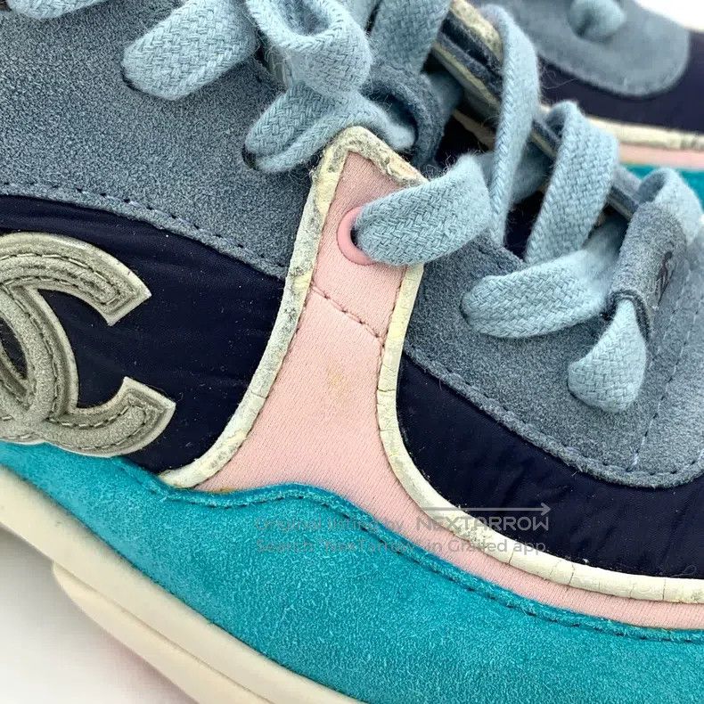 Chanel Chanel Colour-blocked suede logo logo lacing flat casual d Size US 6.5 / IT 36.5 - 9 Thumbnail