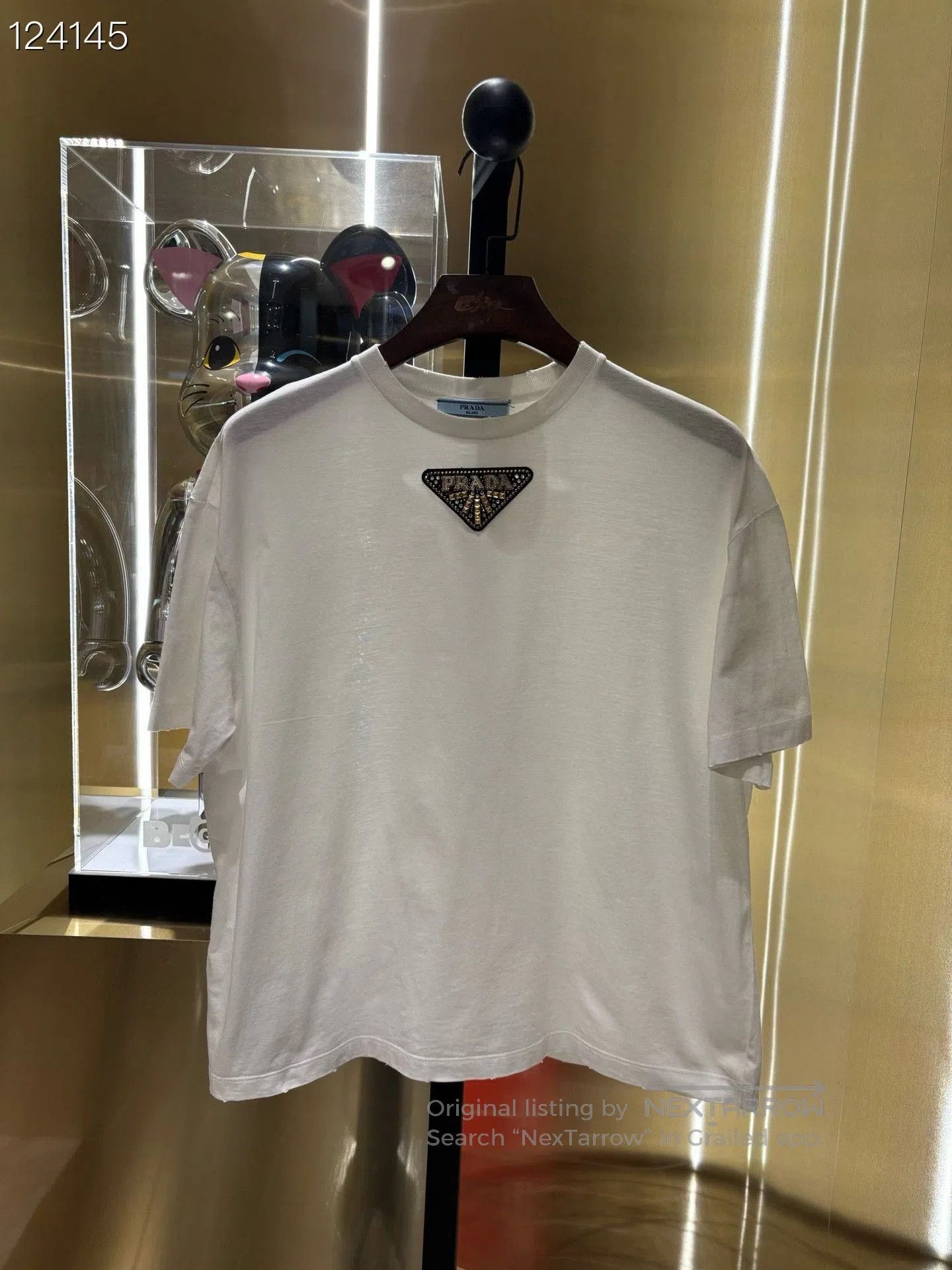 Prada PRADA Rivet Triangle Logo Drop Shoulder T. Size S / US 4 / IT 40 - 1 Thumbnail