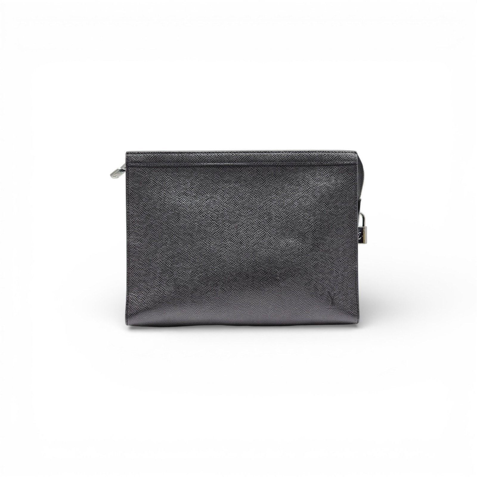 Louis Vuitton Pochette Voyage Pouch MM Clutch Taiga Leather Black Size ONE SIZE - 1 Thumbnail