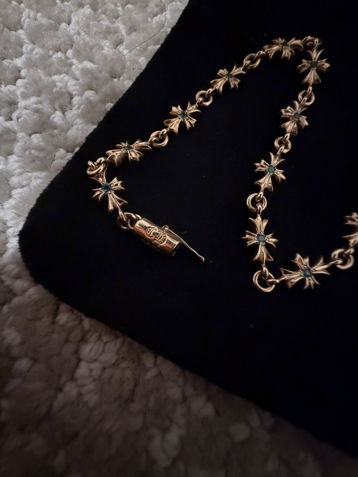 Chrome Hearts Chrome Hearts Tiny E bracelet Yellow Gold Emerald Size ONE SIZE - 8 Thumbnail