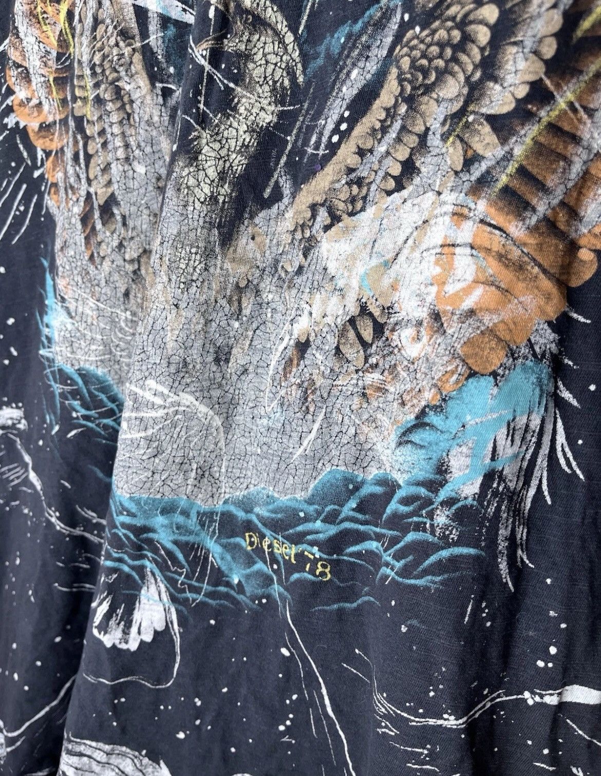 Diesel MENS T-SHIRT DIESEL VINTAGE SIZE L Y2K JAPAN BIG LODO Size US L / EU 52-54 / 3 - 4 Thumbnail