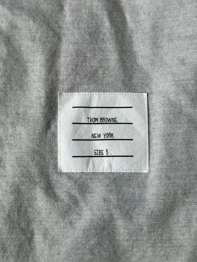 Thom Browne Thom Browne Grey shirt with a white collar Size US XXL / EU 58 / 5 - 4 Thumbnail