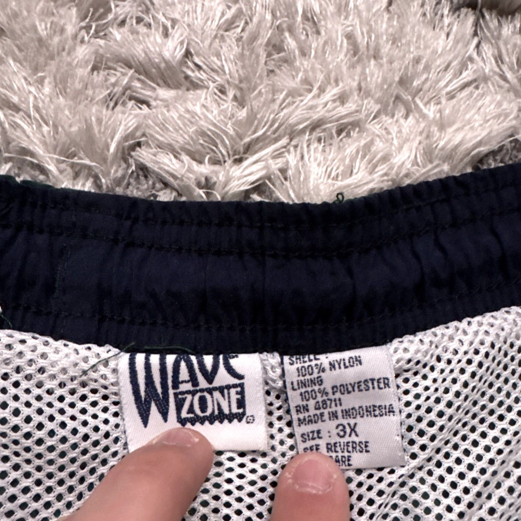 Vintage VINTAGE Wave Zone Green Men’s Swim Bottom Shorts 3X 90s Big & Tall Summer Mens Size US 39 - 6 Thumbnail