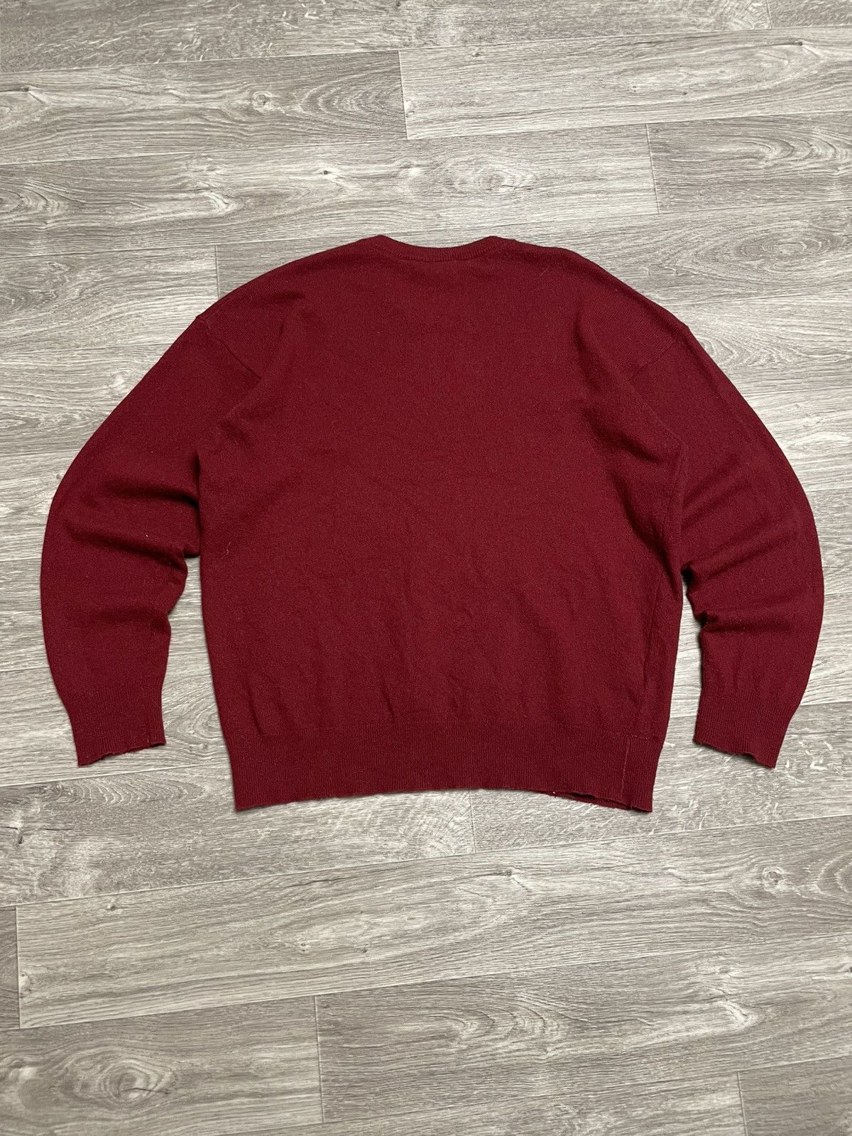 Lacoste Vintage Lacoste Burgundy Lambswool Sweater Size US XL / EU 56 / 4 - 14 Thumbnail