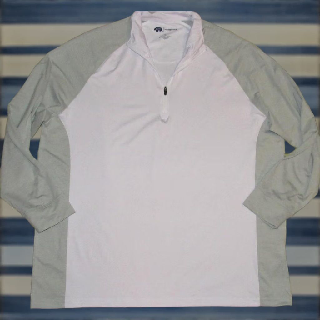 Vintage ONWARD RESERVE Performance White Grey 1/4 Zip Sweater XL Mens Size US XL / EU 56 / 4 - 1 Thumbnail