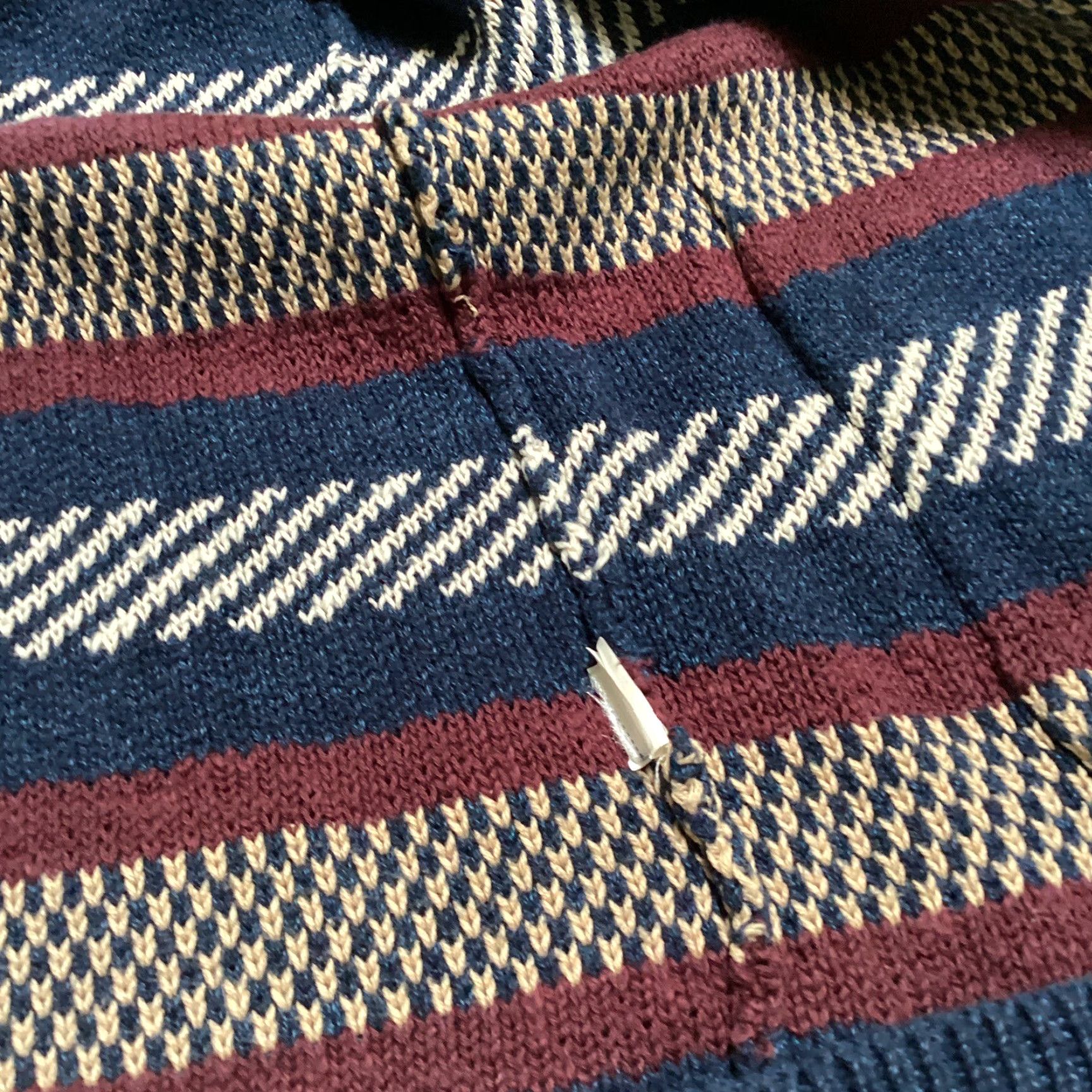 Lucky Brand Lucky Brand Sweater Cardigan Women L Multicolor Striped Open Pockets V-Neck Back Knit Casual Bohemian Classic All Seasons Size L / US 10 / IT 46 - 8 Thumbnail