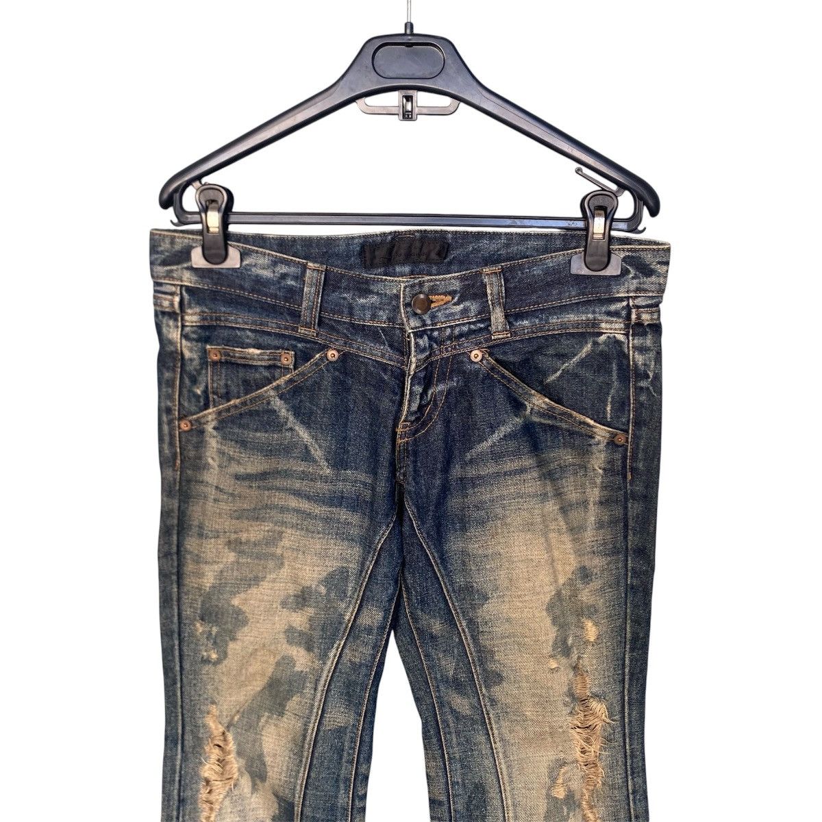 JACKROSE ‼️LAST DROP‼️Jackrose Low-rise Distressed Whisker Flared Denim Size US 31 - 4 Thumbnail