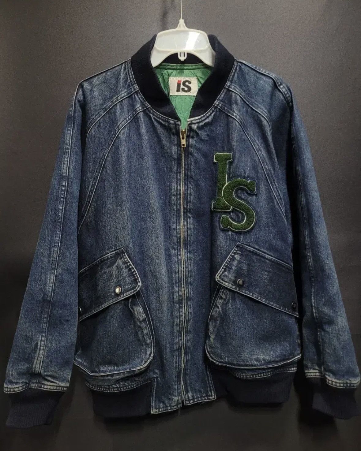 *rare* Issey Miyake Archive IS Logo Patch Denim Bomber