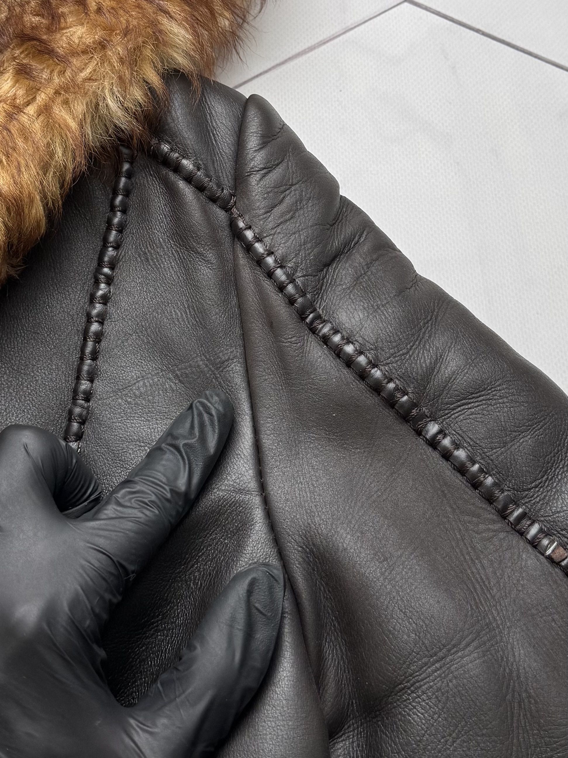 Japanese Brand Vintage Real Sheepskin Hooded Coat (B550)E2D15 Size S / US 4 / IT 40 - 9 Thumbnail