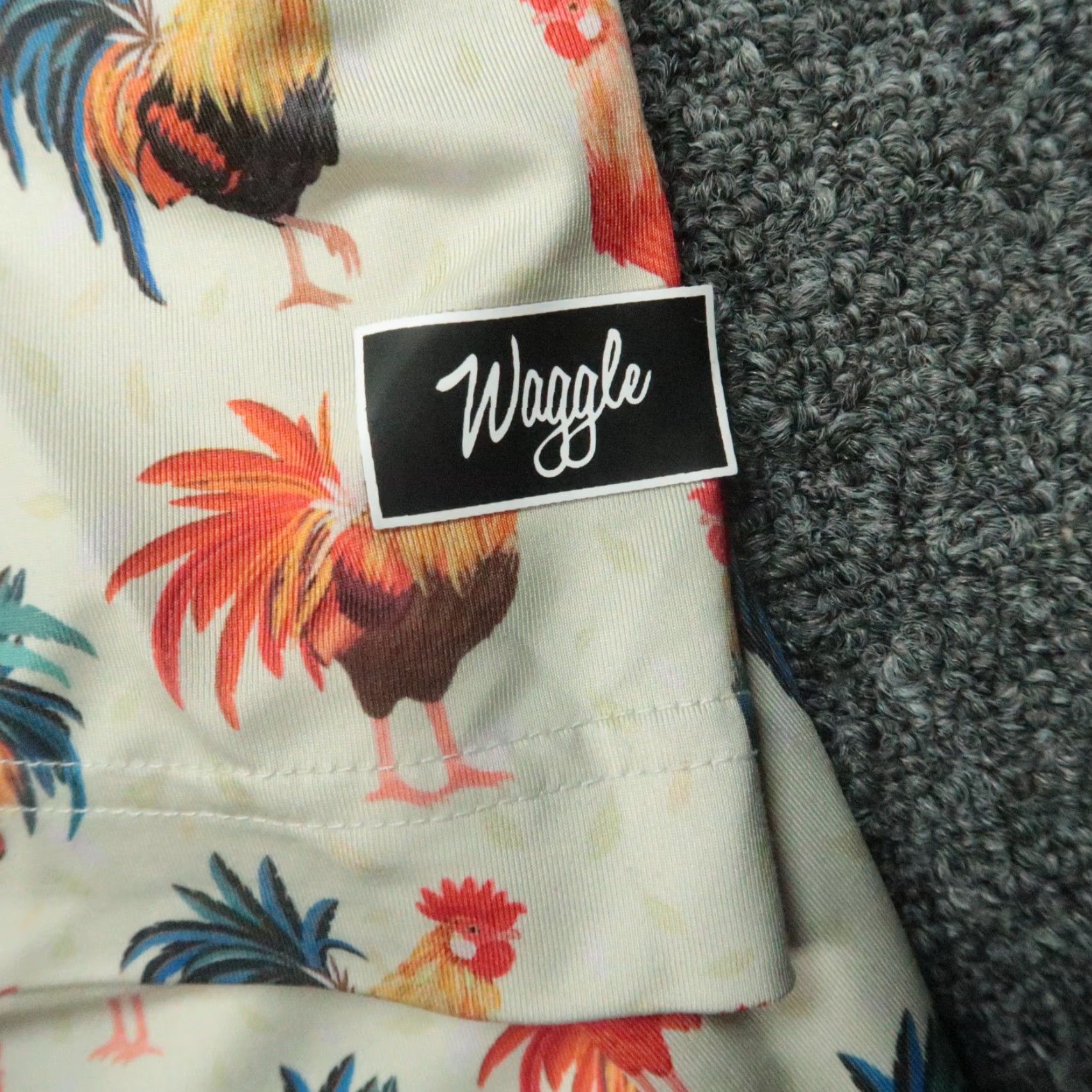 Vintage Waggle Polo Shirt Mens L White Cream Cocky Rooster Performance Short Sleeve Golf Polo Size US L / EU 52-54 / 3 - 4 Thumbnail