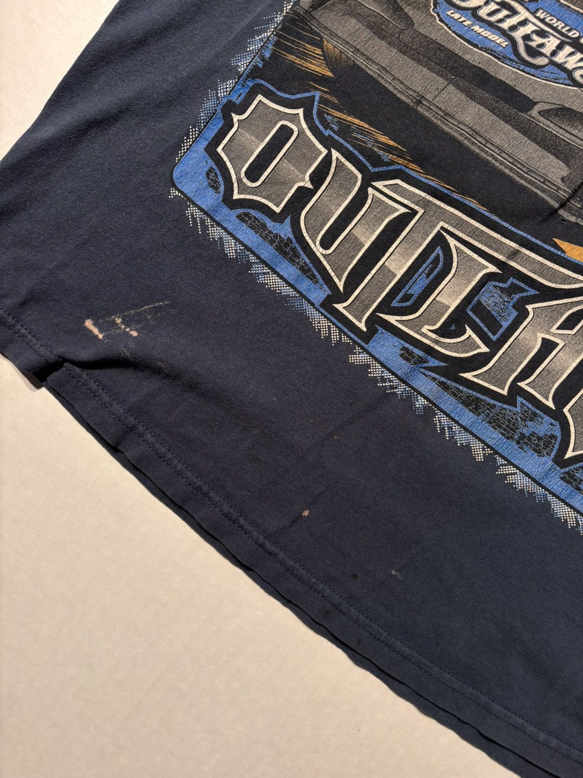 NASCAR Vtg World Of Outlaws Double Sided Dirt Racing Racecar Tour L Size US L / EU 52-54 / 3 - 3 Thumbnail