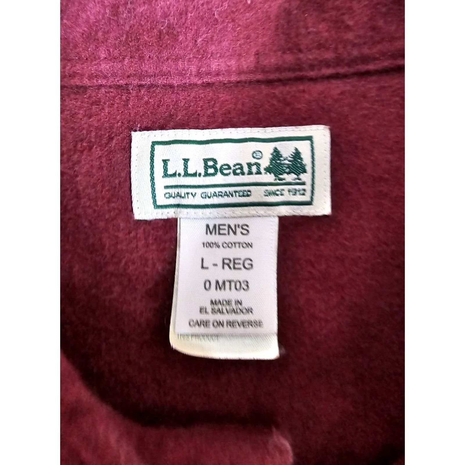 Vintage VINTAGE LL BEAN Chamois Cloth 100% Cotton Shirt Button-Up Men's Large Red Size US L / EU 52-54 / 3 - 5 Thumbnail