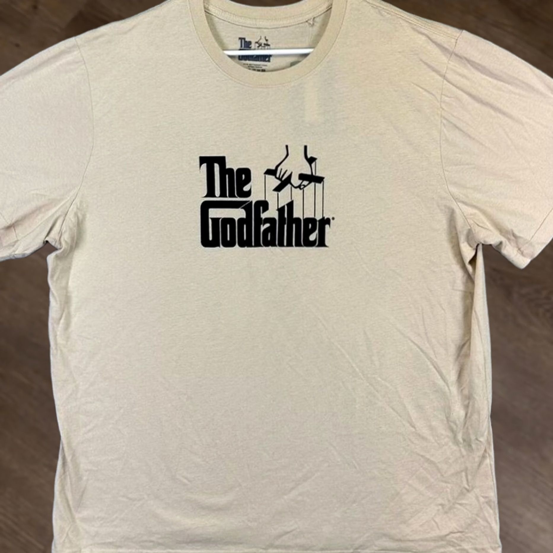 Vintage THE GODFATHER T-SHIRT Mens 3XL Beige Graphic Print Crew Neck Short Sleeve Vito Corleone Size US XXL / EU 58 / 5 - 1 Thumbnail