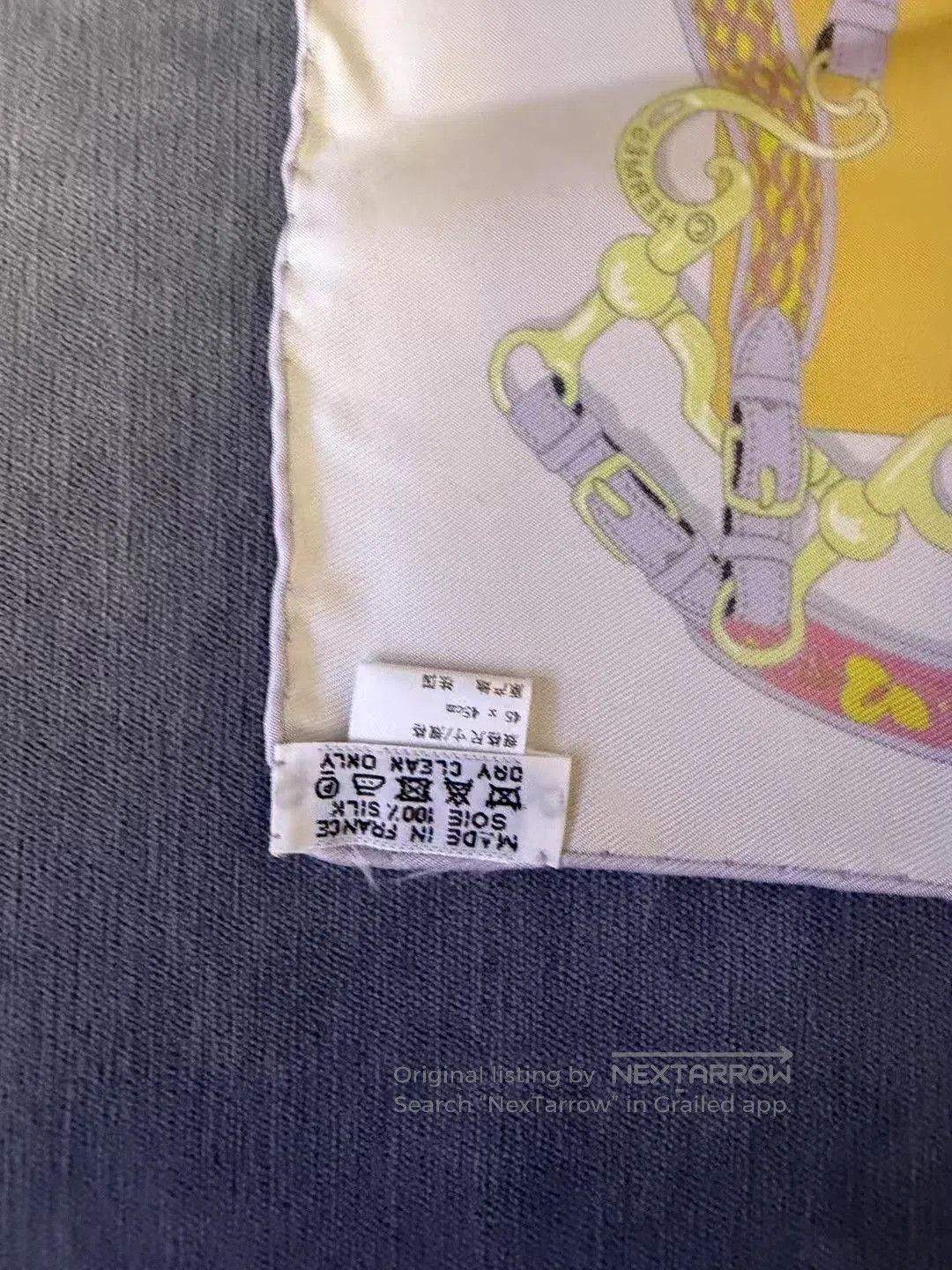 Japanese Brand Hermes Silk Square Scarf. Size ONE SIZE - 3 Thumbnail