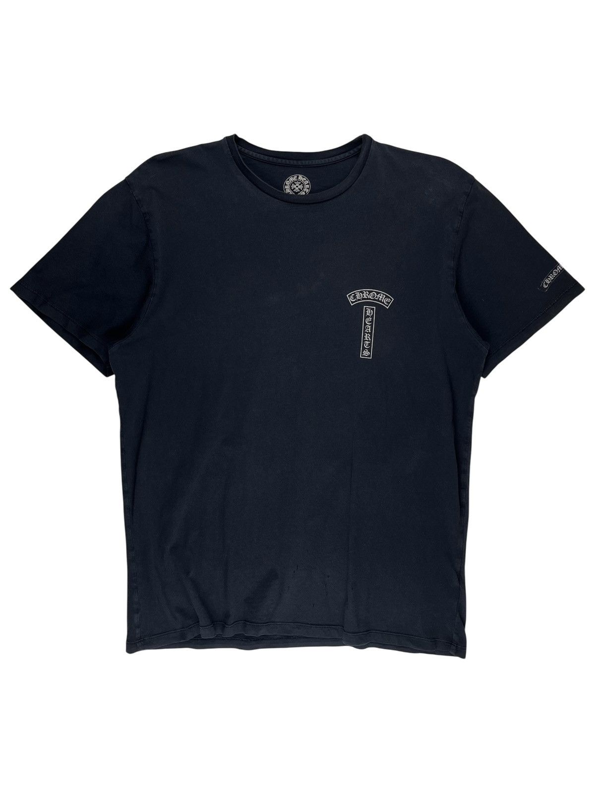 Chrome Hearts Chrome Hearts Vintage Dagger T Bar Logo Distressed Tshirt Size US M / EU 48-50 / 2 - 2 Thumbnail