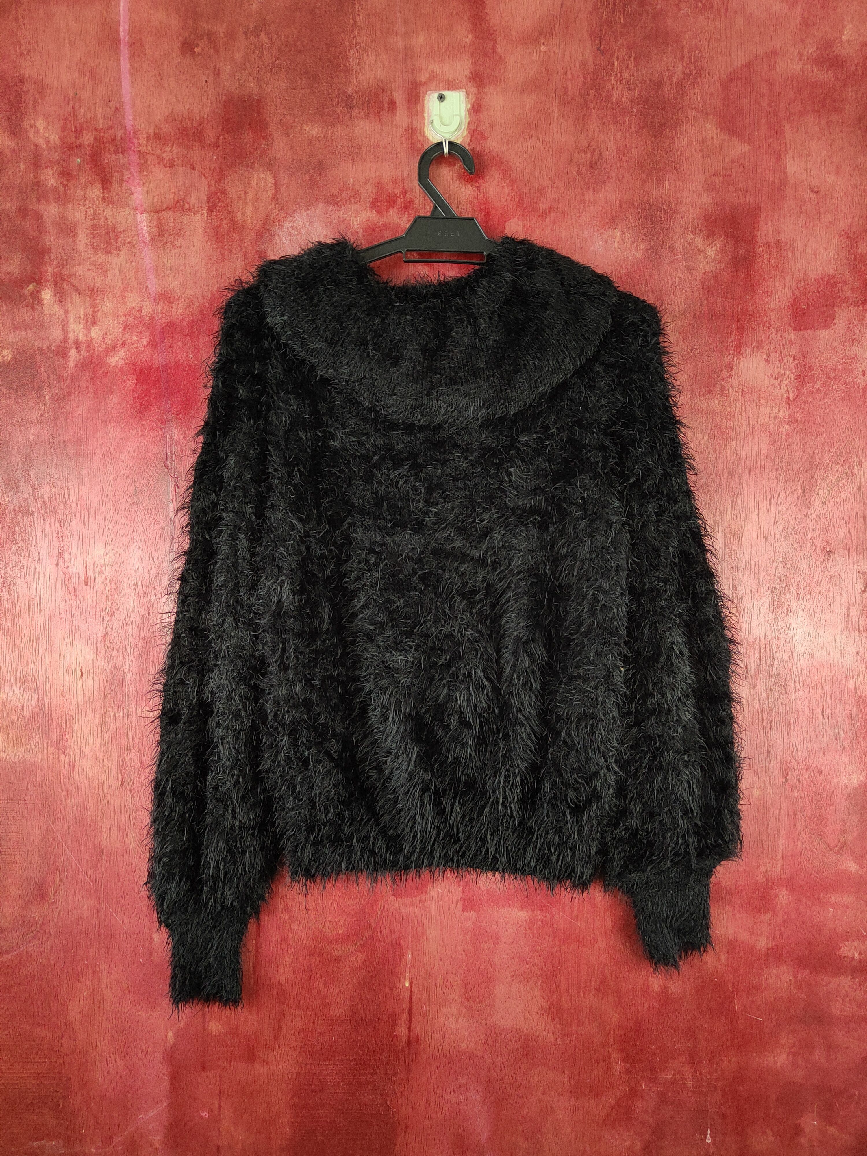 💥 CRAZY DESIGN💥Rare abc une face Black Mohair Knitwear