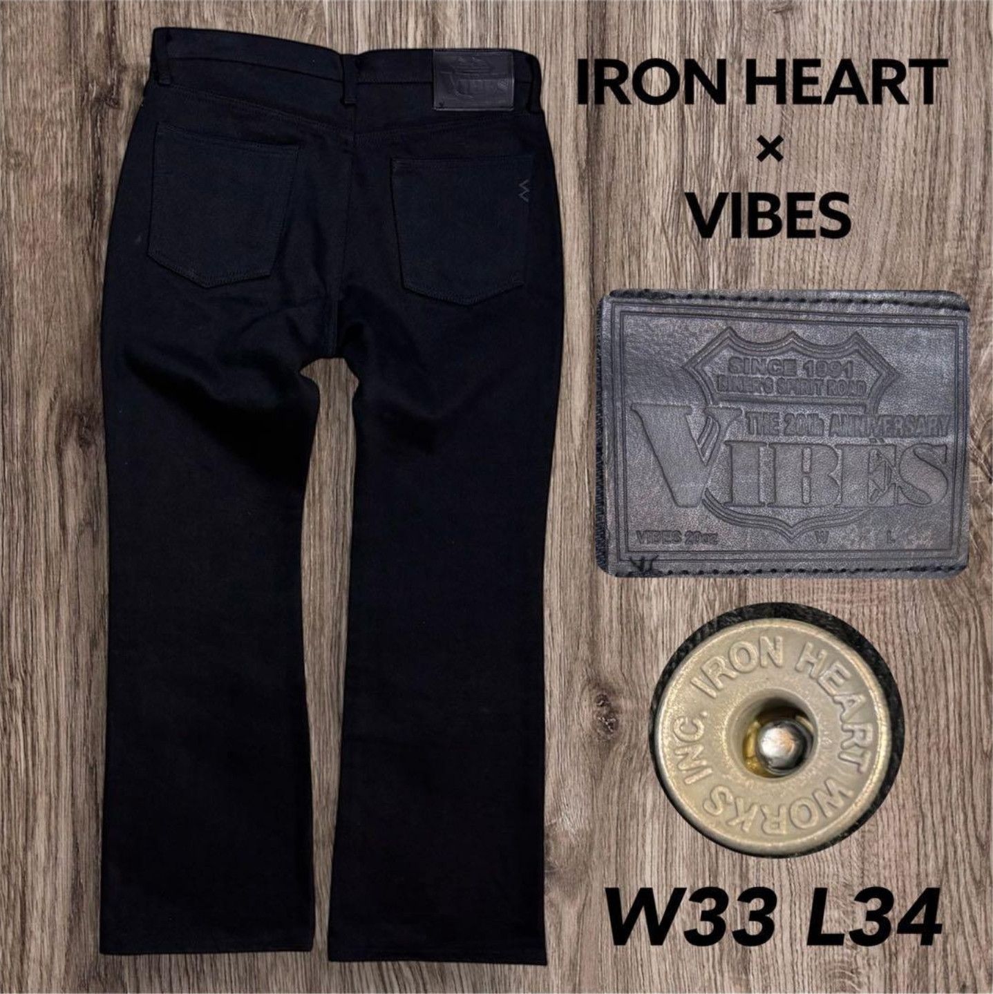 Iron Heart RARE Iron Heart x Vibes Magazine 20th Anniversary Denim Size US 33 - 2 Thumbnail