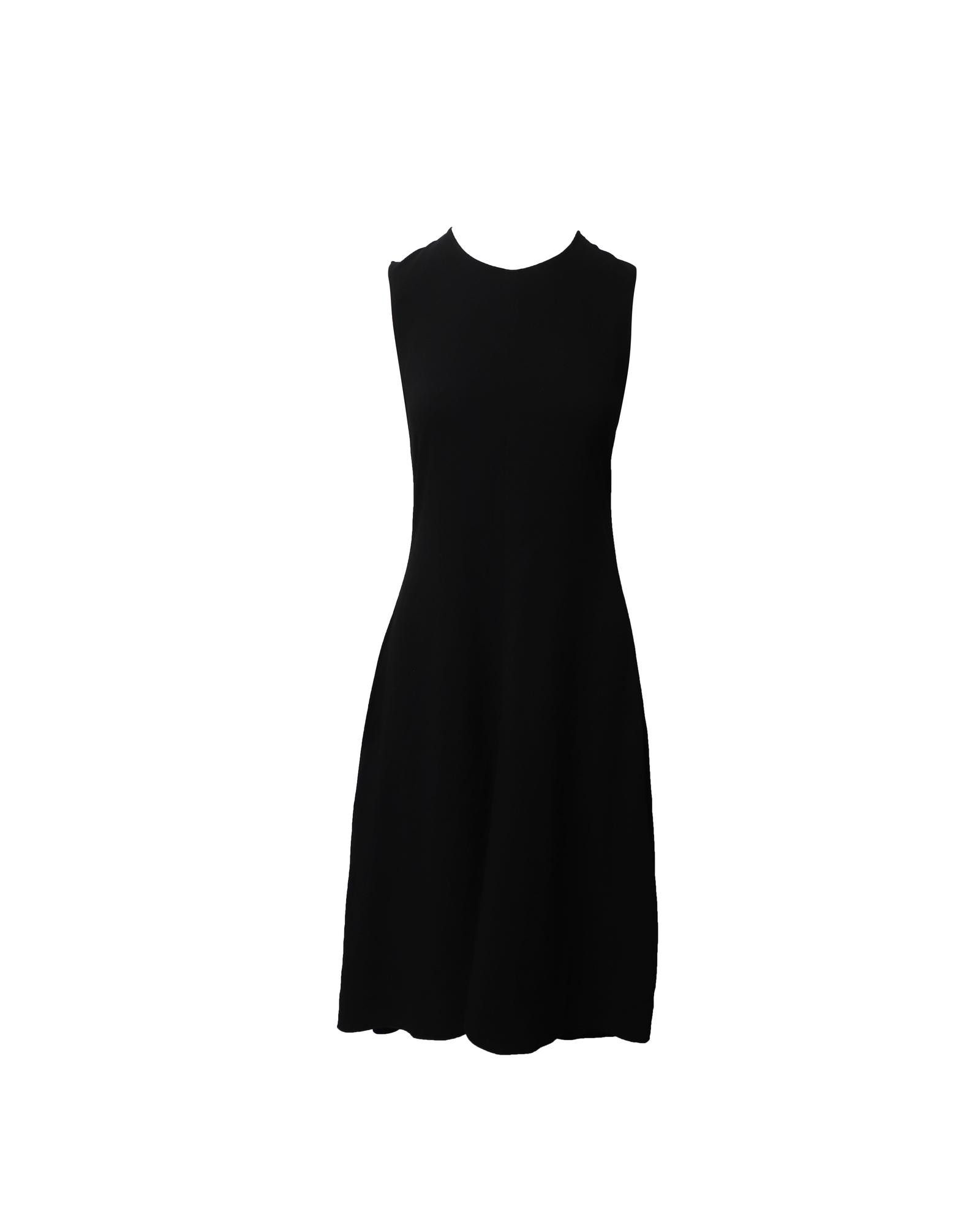 image of Theory Black Triacetate Shift Dress, Women's (Size Small)