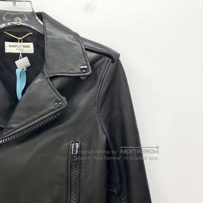 Yves Saint Laurent Saint Laurent Black Leather Women's Jacket . Size XXS / US 00 / IT 34 - 3 Thumbnail