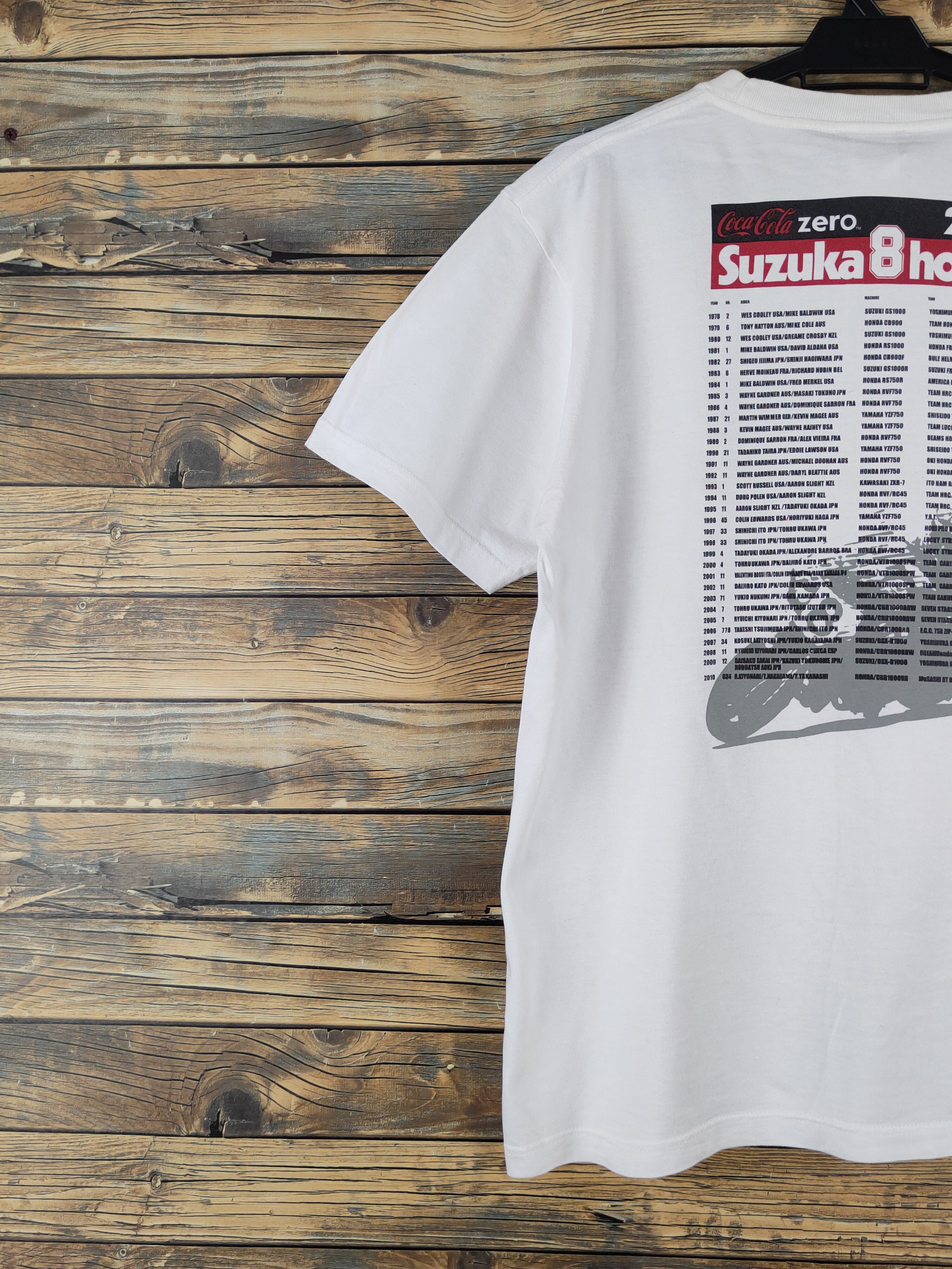 Coca Cola DLL Coca Cola X Moto suzuka 8 hour vintage White tee #020 Size US L / EU 52-54 / 3 - 11 Thumbnail