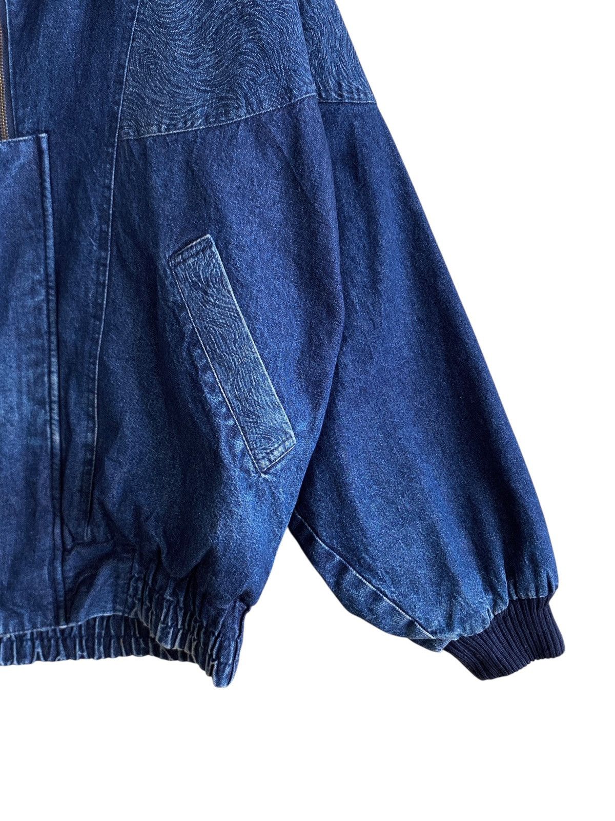 Japanese Brand Very Rare Vintage Brand Ruck Dam Denim Bomber Jacket 1990s Size US L / EU 52-54 / 3 - 7 Thumbnail