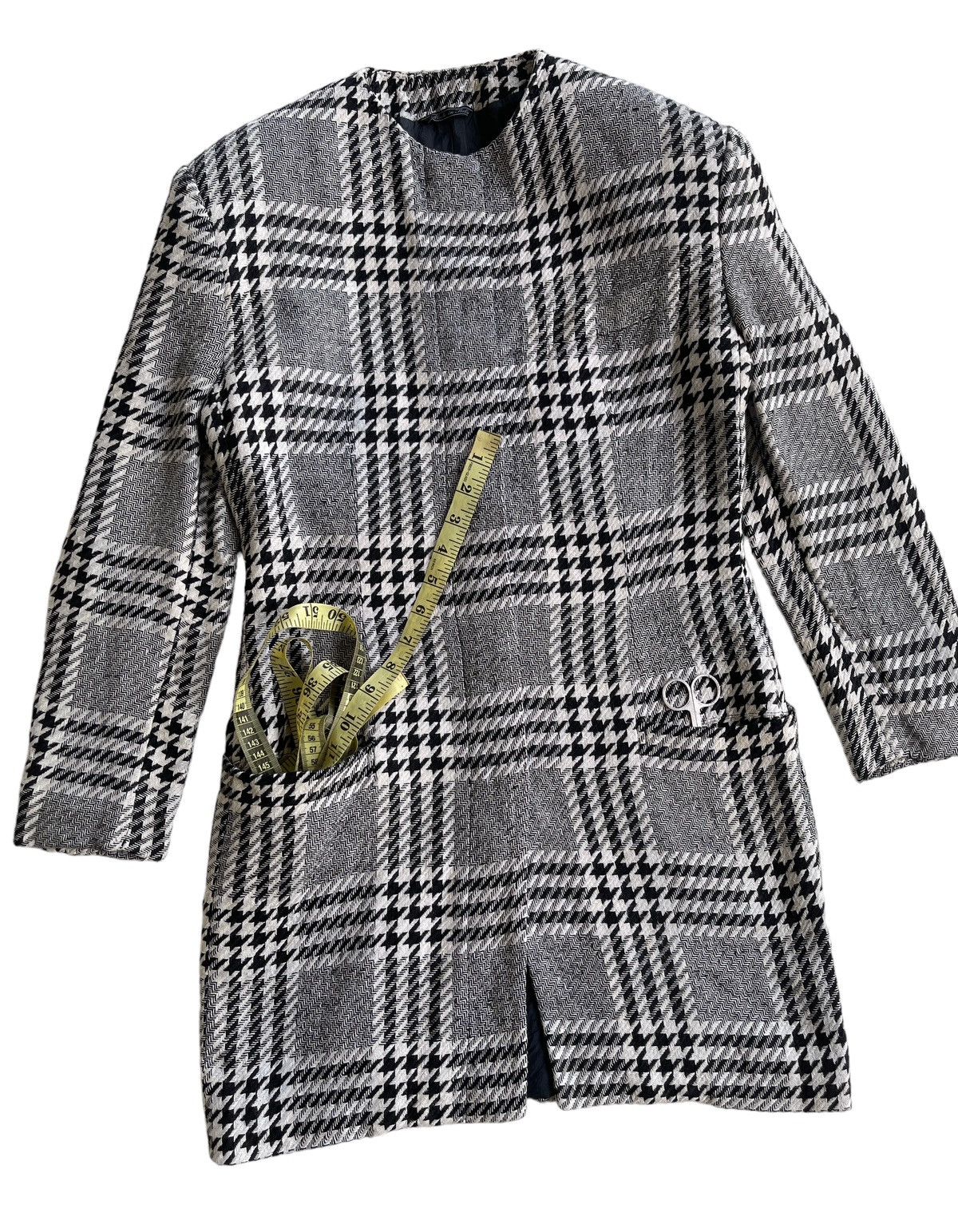 Versace G.Versace Houndstooth Mandarin Women Coat Size S / US 4 / IT 40 - 6 Thumbnail