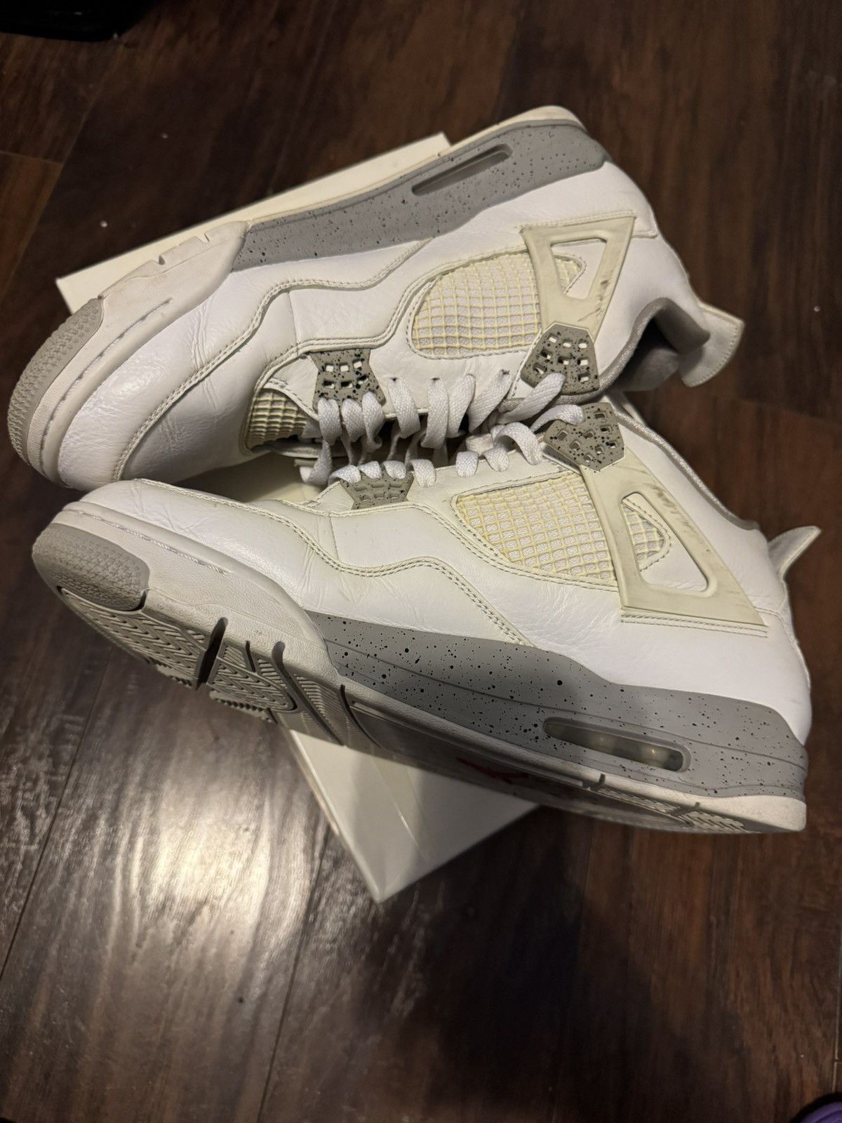 Jordan Brand × Nike Air Jordan 4 Retro White Oreo Size US 12 / EU 45 - 3 Thumbnail