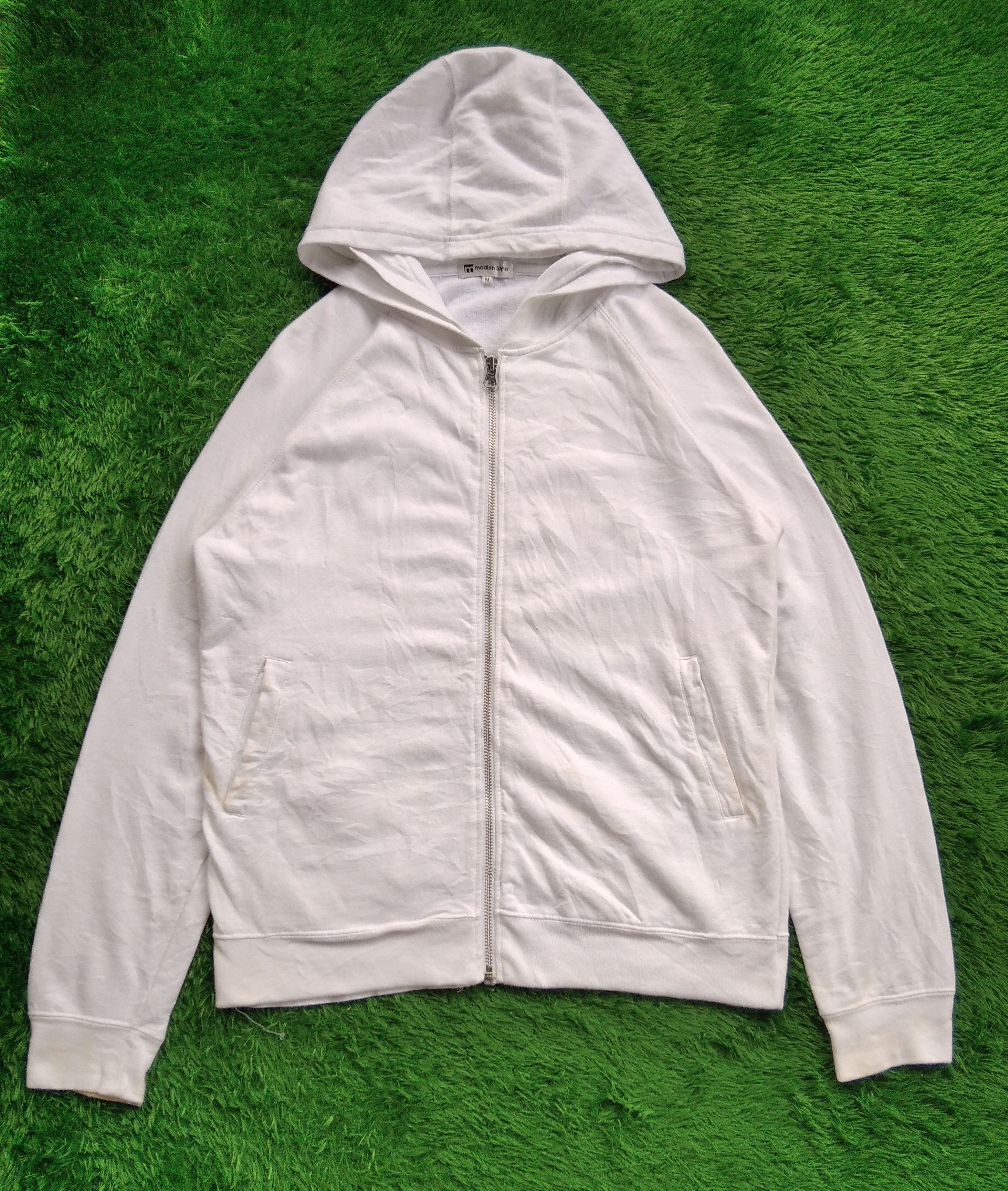 If Six Was Nine × Japanese Brand × Le Grande Bleu (L.G.B.) Modish Style Double Layer Zip Hoodie Full White Size US M / EU 48-50 / 2 - 3 Thumbnail