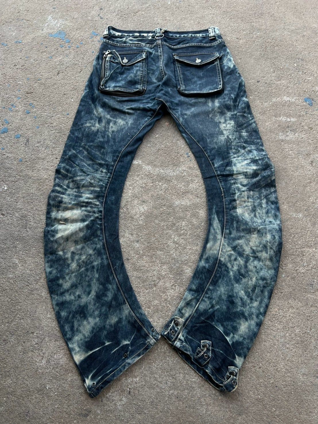 Japanese Brand Rare* PPFM Multi Pocket Curve Denim Pants Size US 32 / EU 48 - 2 Thumbnail
