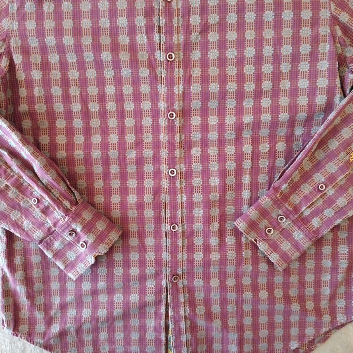 Robert Graham Robert Graham Shirt Mens Large Multicolor Geometric Long Sleeve Button-Up Size US L / EU 52-54 / 3 - 4 Thumbnail