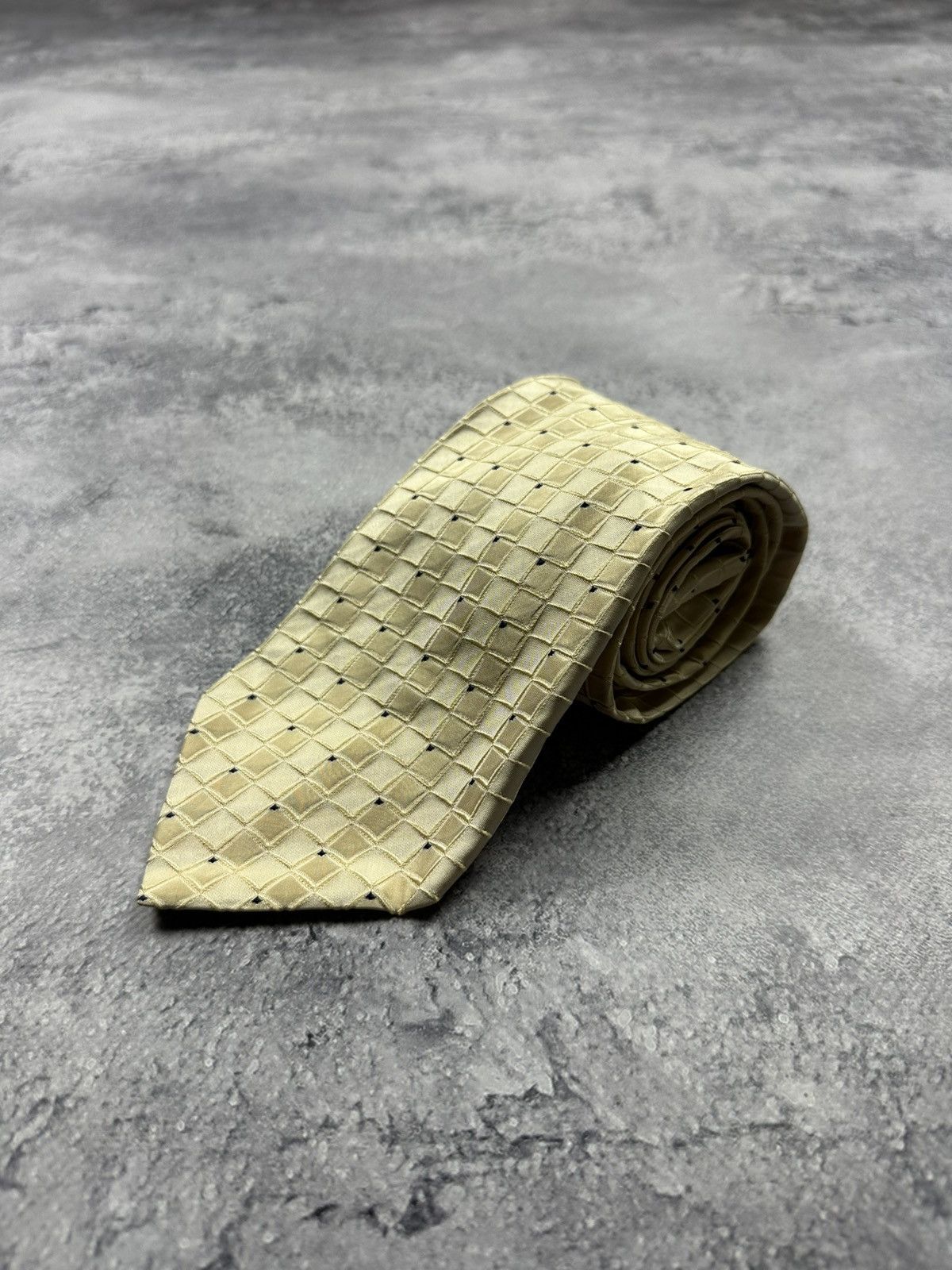 Zilli Zilli Gold Chain Logo Tie Pure Silk Italy Old Money Necktie Size ONE SIZE - 1 Thumbnail