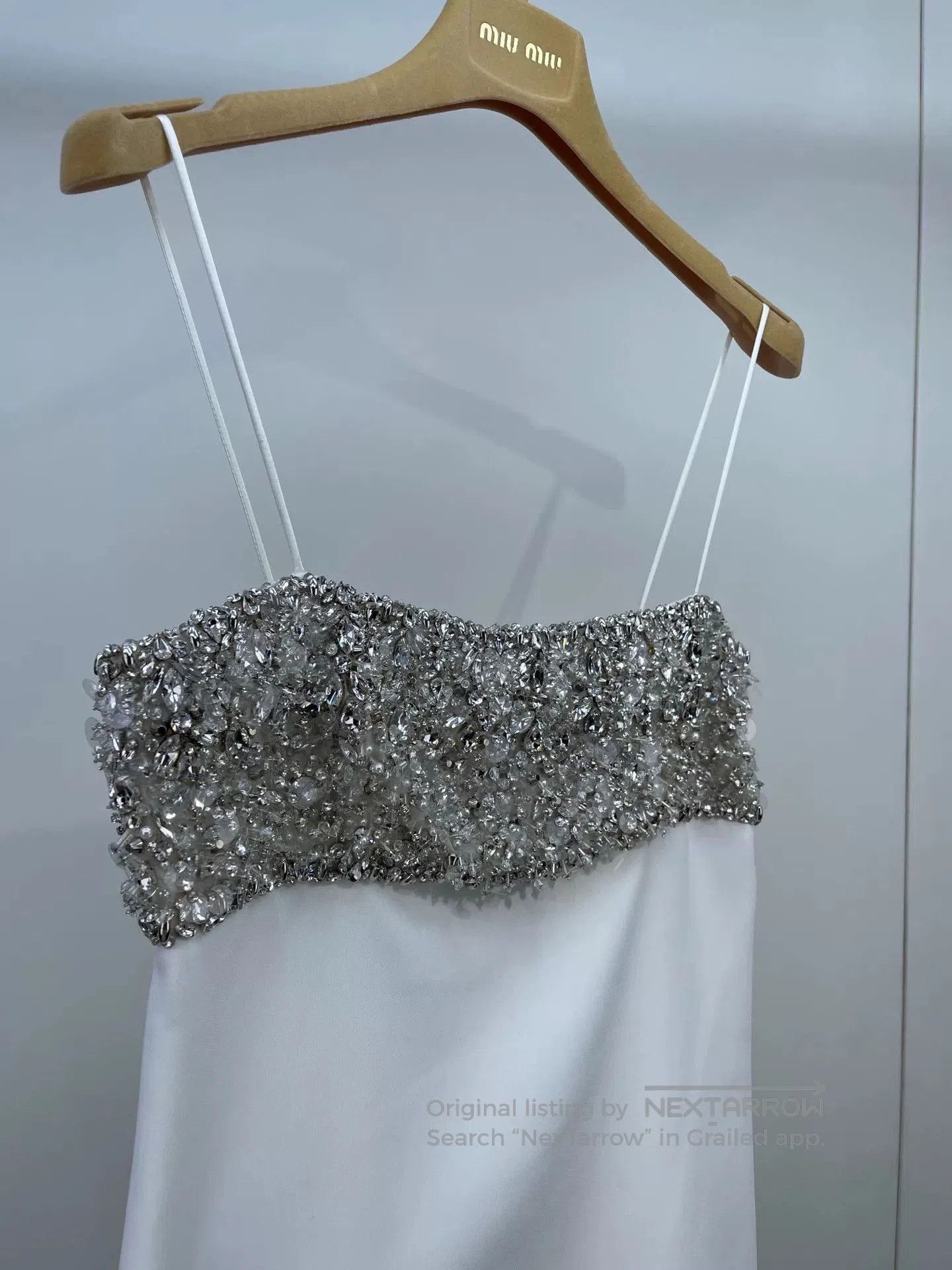 Miu Miu Miu Miu Rhinestone Slip Dress. Size S / US 4 / IT 40 - 3 Thumbnail