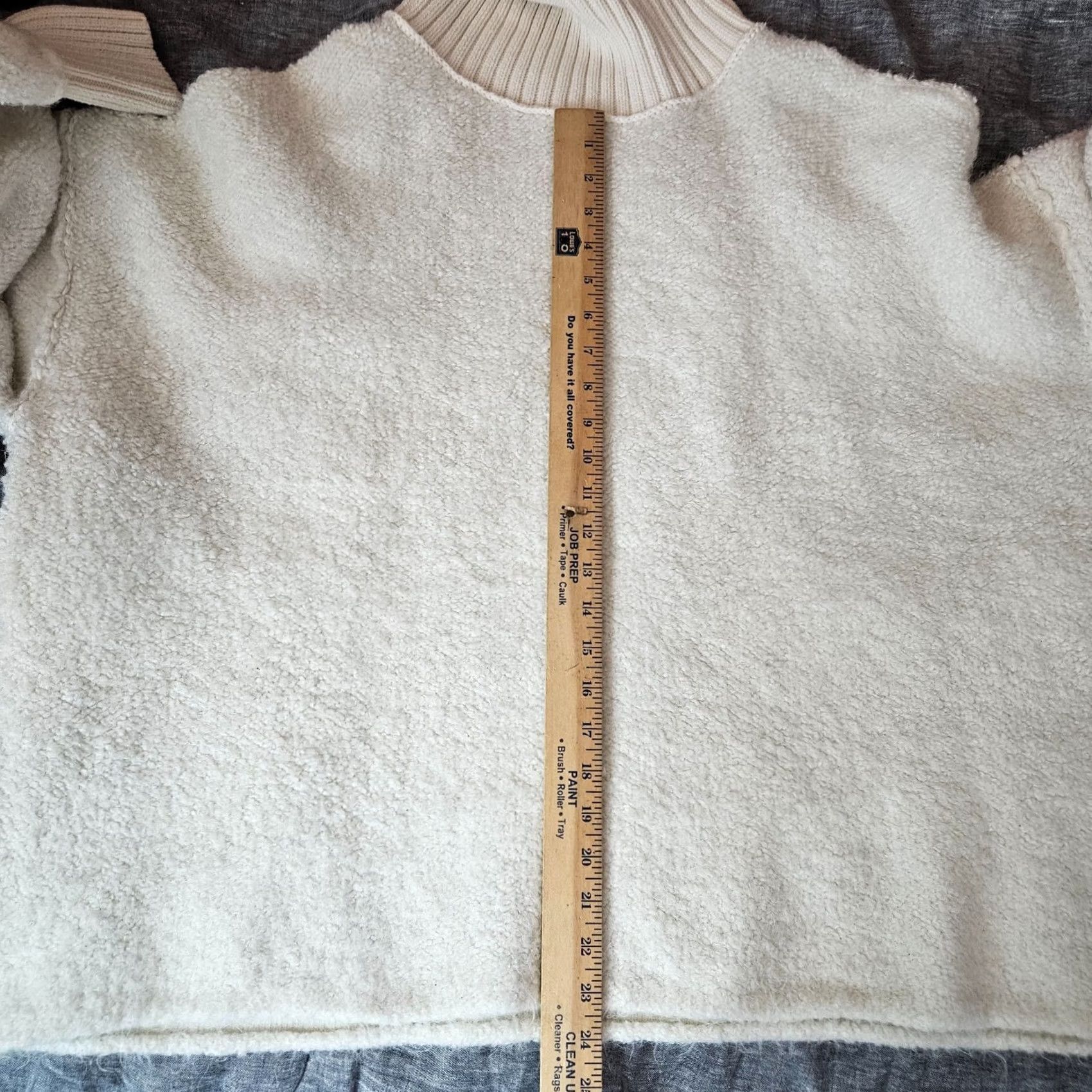 Free People Free People Milo Pullover Knit Oversized Turtleneck Sweater Ivory L Womens Regular Size L Pullover Knit Size L / US 10 / IT 46 - 5 Thumbnail