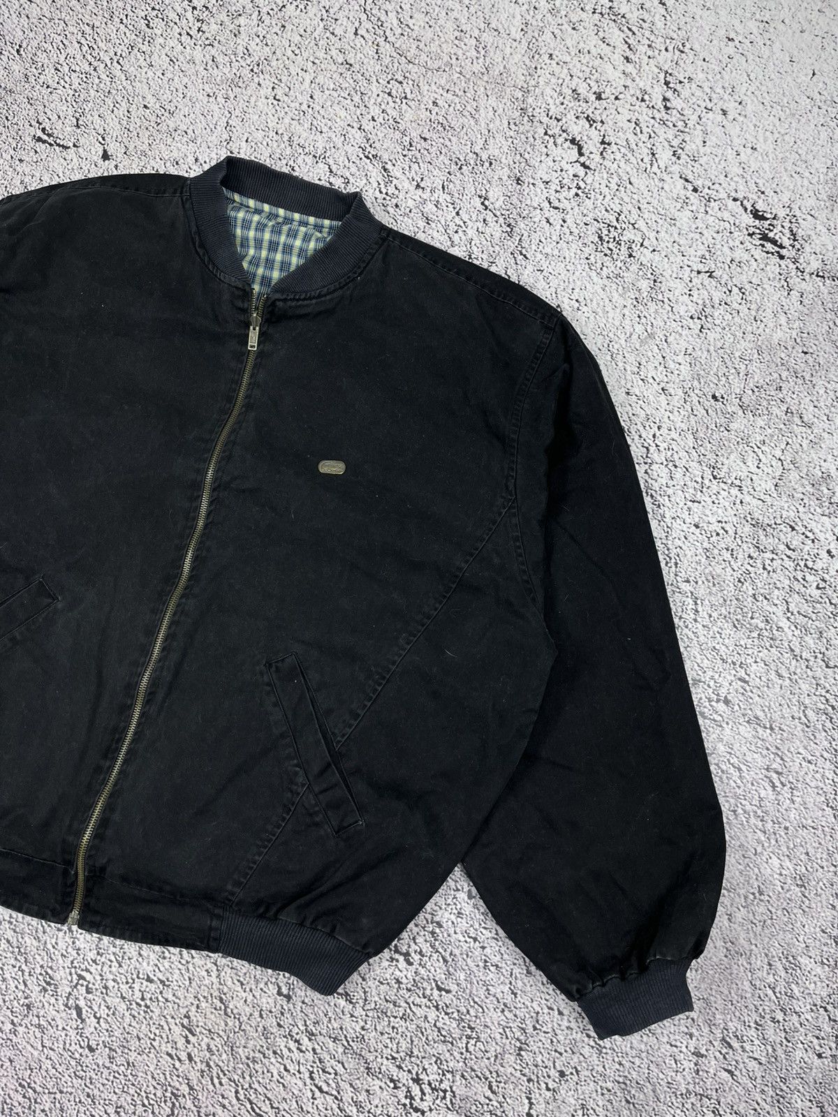 Lacoste Vintage Lacoste Reversible Bomber Jacket Checkered Black Size US XXL / EU 58 / 5 - 11 Thumbnail