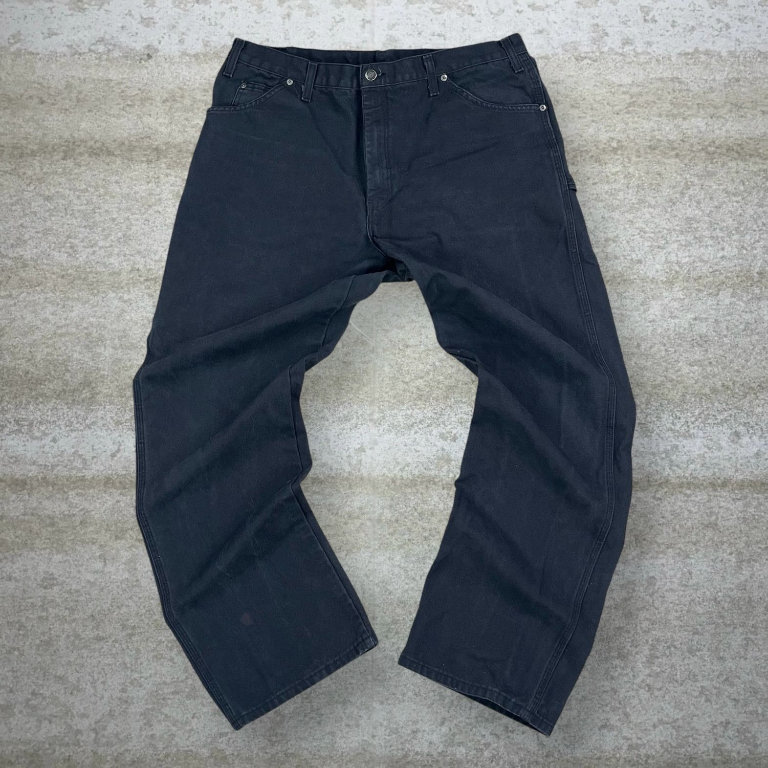 Dickies Vintage 90s Dickies Carpenter Pants 36x32 Baggy Wide Black Size US 36 / EU 52 - 2 Thumbnail