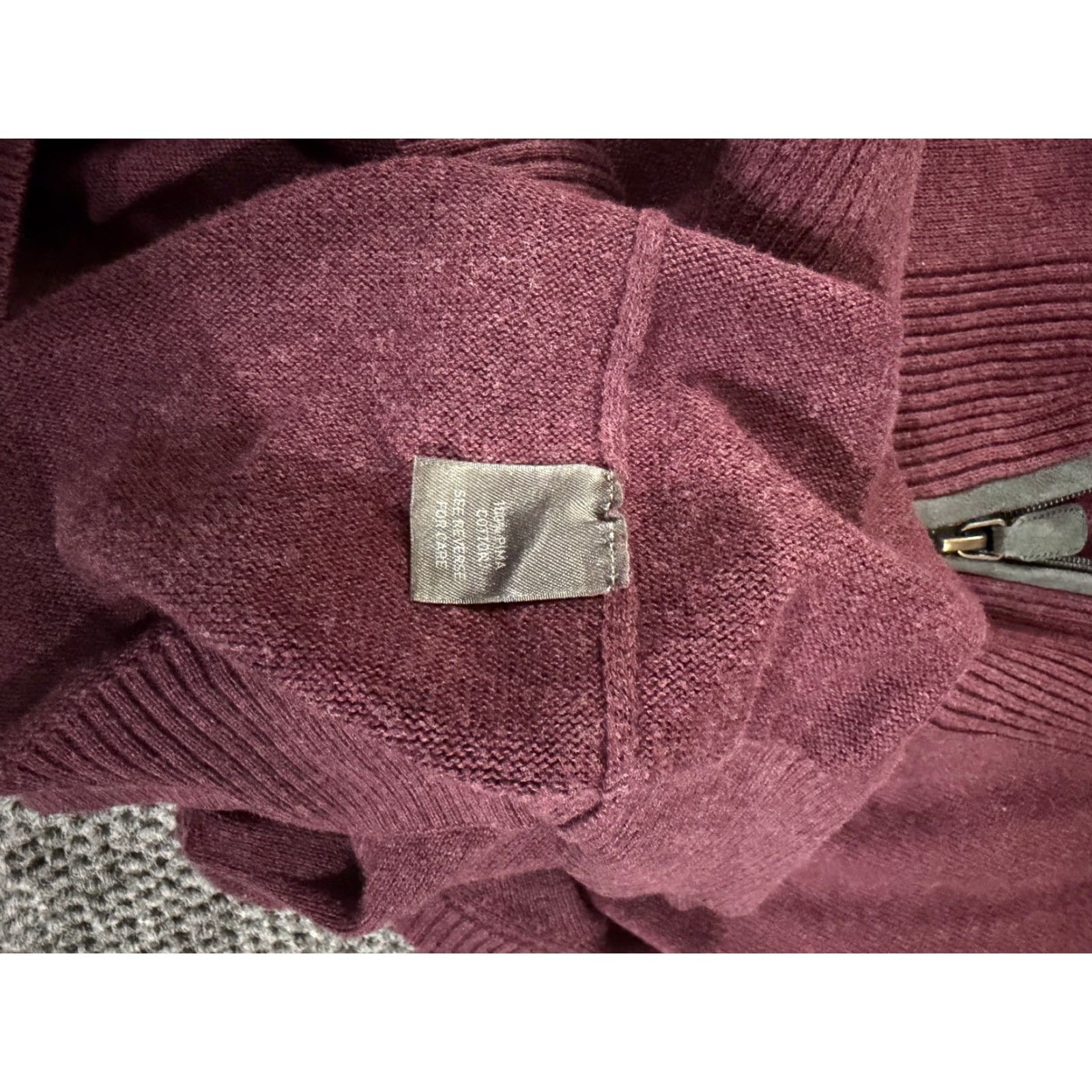 Johnston & Murphy Johnston & Murphy Sweater Vest Mens XL Purple 1/4 Zip Ribbed Knit Pima Cotton Vest Knitwear Casual Winter Fall Spring Crew Neck Lightweight Size US XL / EU 56 / 4 - 6 Thumbnail