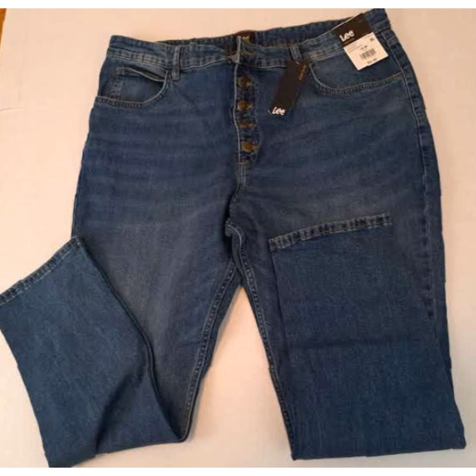 Lee VINTAGE Lee Heritage Jeans Slim Straight Button Fly 18 NWT Women Blue Denim Cotton 27in Inseam Girls/ Womens Size 40" / US 18 - 2 Thumbnail