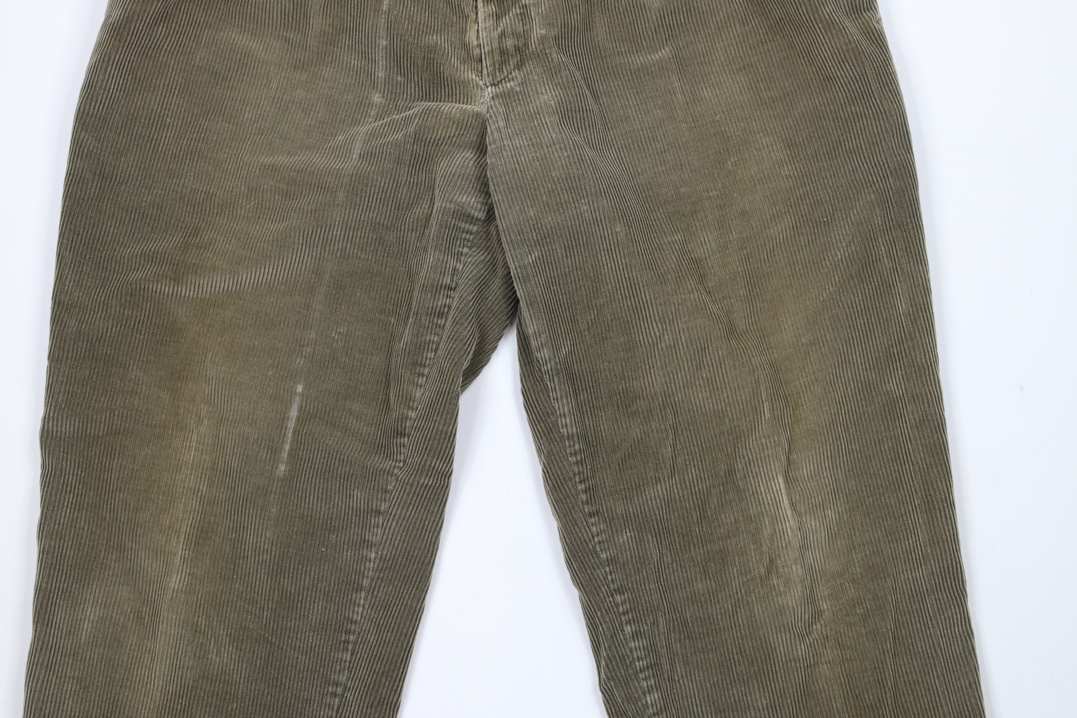 Vintage Vintage 90s Streetwear Wide Leg Corduroy Chino Pants Green Size US 40 / EU 56 - 3 Thumbnail