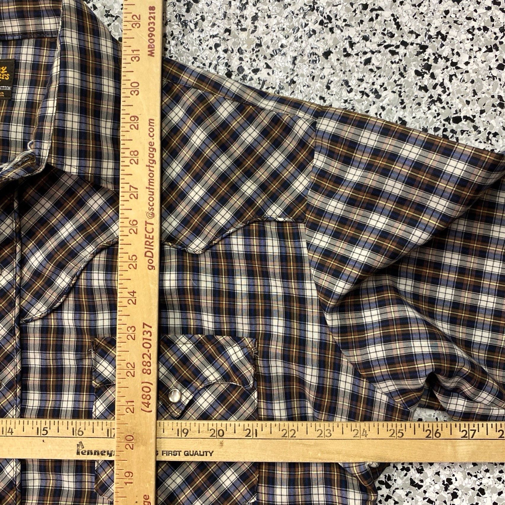 Vintage VINTAGE Kenny Rogers Western Plaid Pearl Snap Button Up Shirt 2XL Brown Cotton Long Sleeve Mens Regular Size 17.5 Size US XXL / EU 58 / 5 - 3 Thumbnail