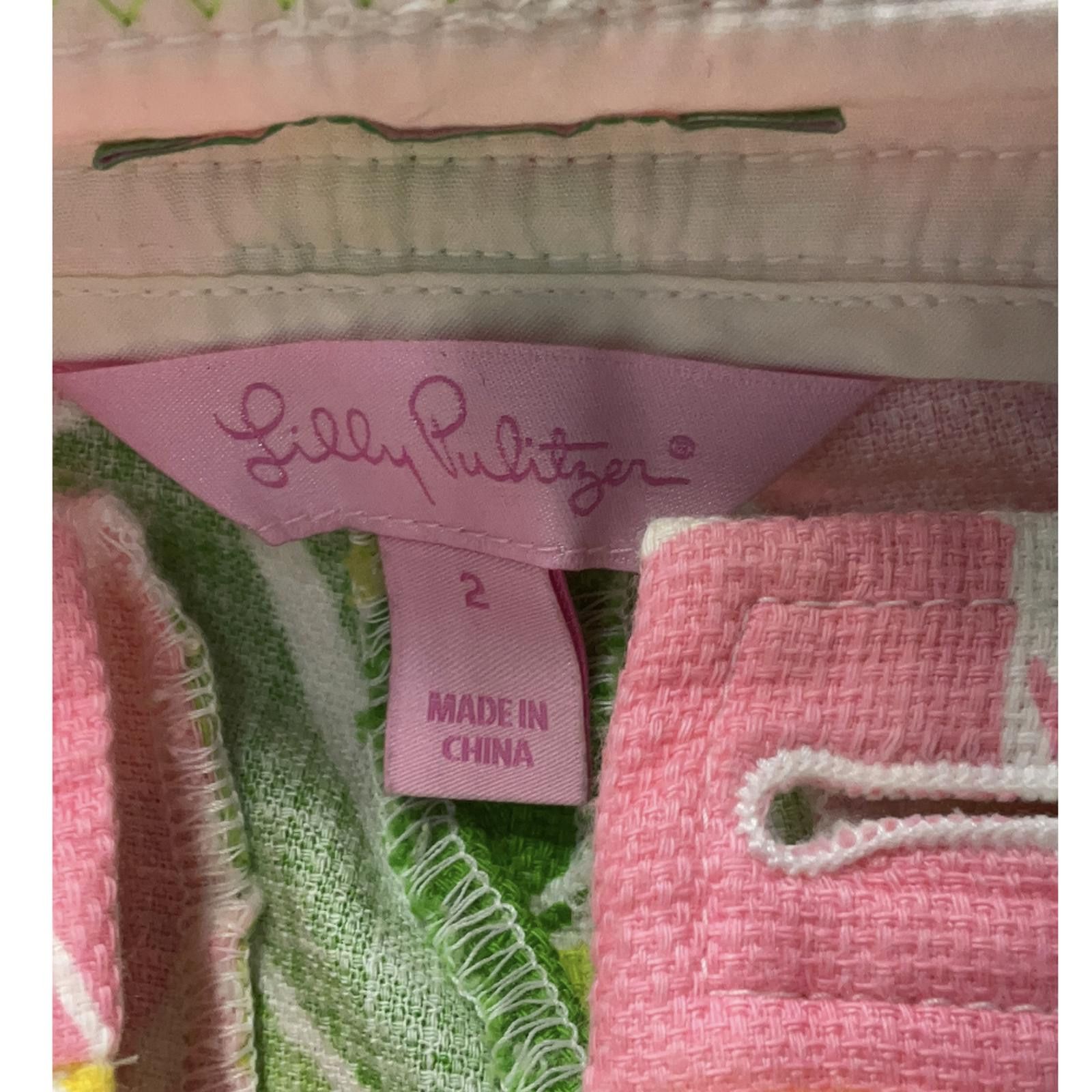 Other Lilly Pulitzer Size 2 Tropical Print Palm Beach Fit Shorts Size 26" / US 2 / IT 38 - 6 Thumbnail