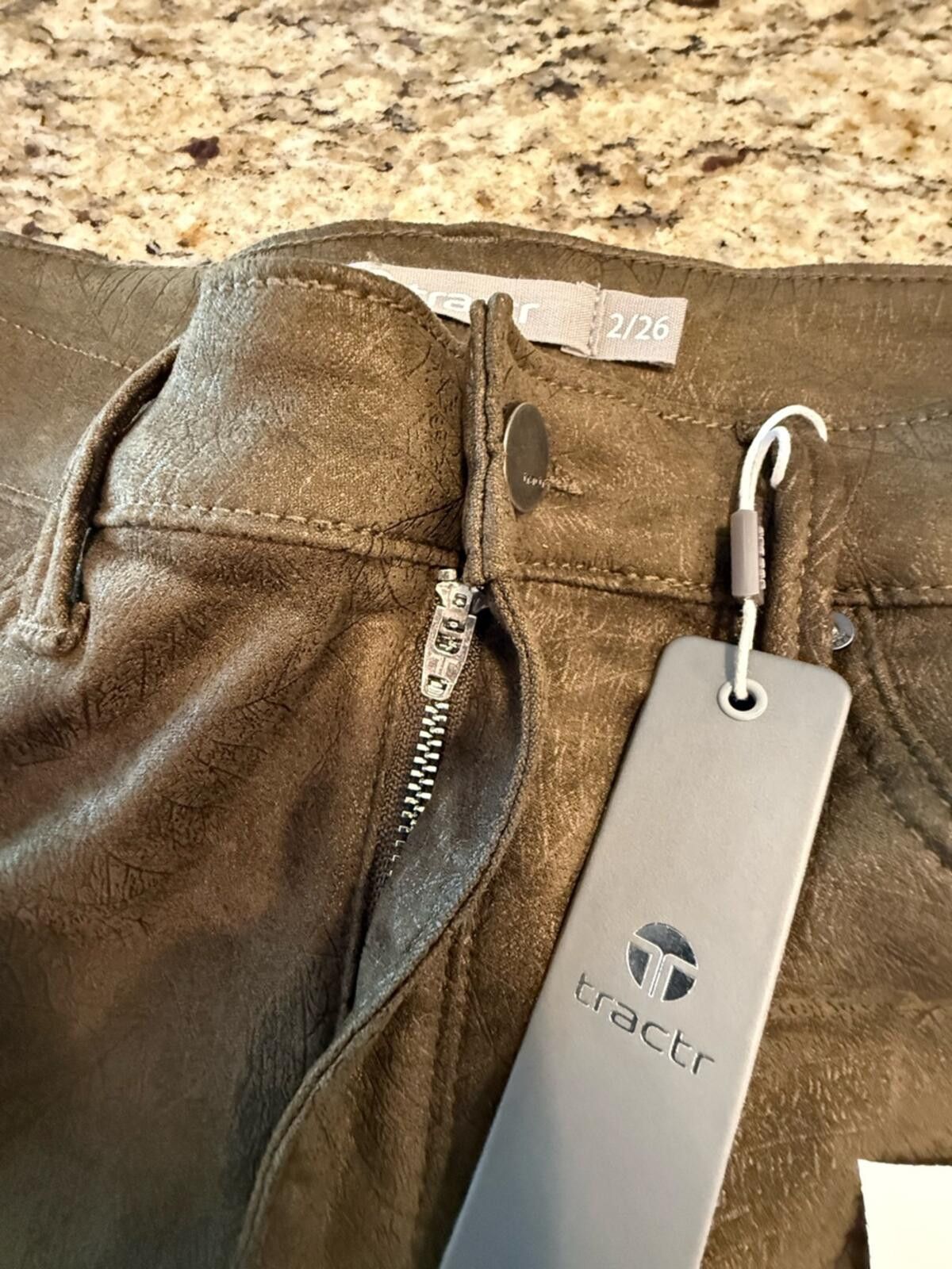Other Tractr faux suede brown country western skinny jeans SZ 2/26 Size 26" / US 2 / IT 38 - 5 Thumbnail