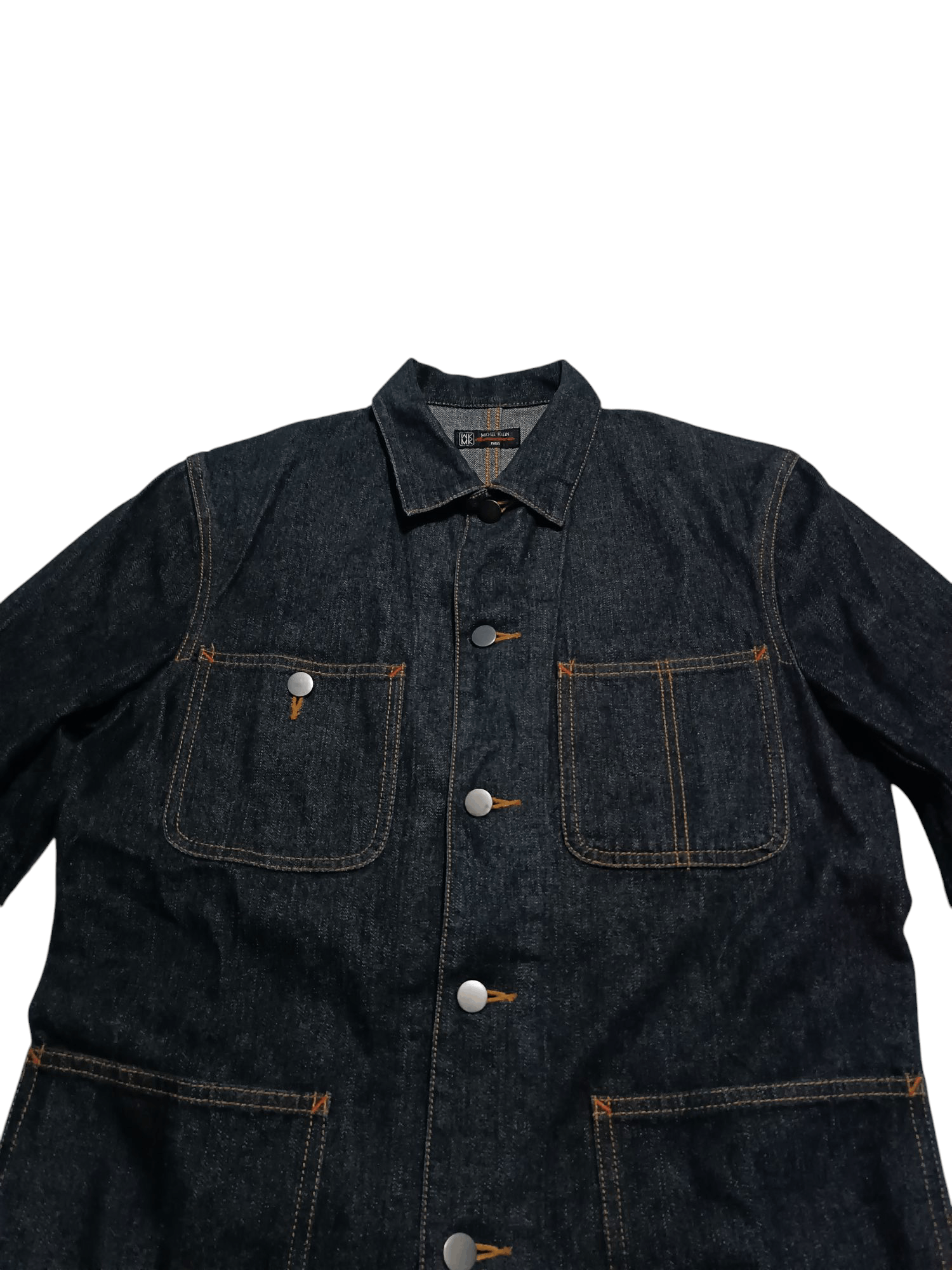 Designer × Michel Klein × Vintage Michael Klien Chore Jacket Raw Denim Size US L / EU 52-54 / 3 - 4 Thumbnail