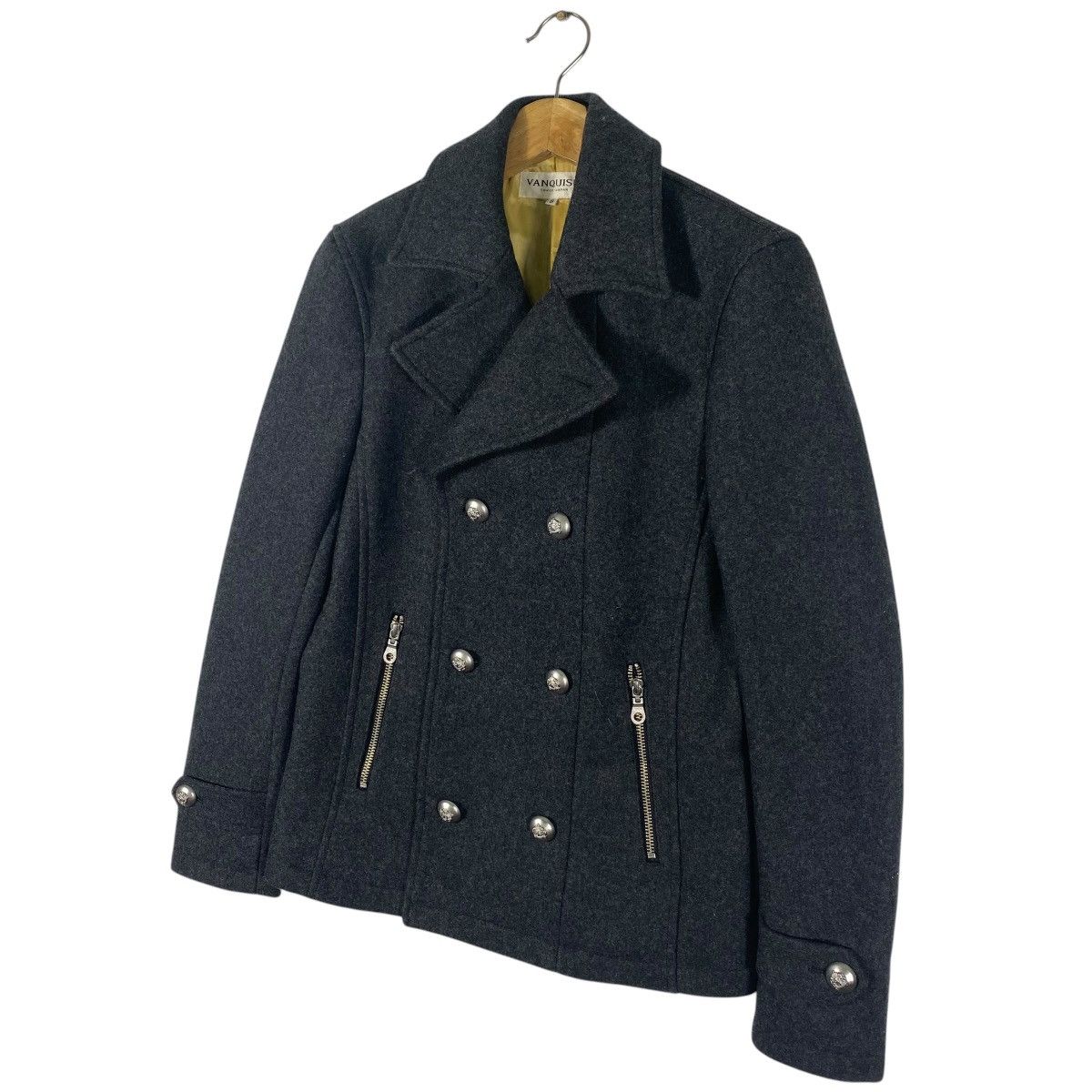 Vanquish Vintage Vanquish PeaCoat Short Coat Melton Double Coat Size US S / EU 44-46 / 1 - 2 Thumbnail