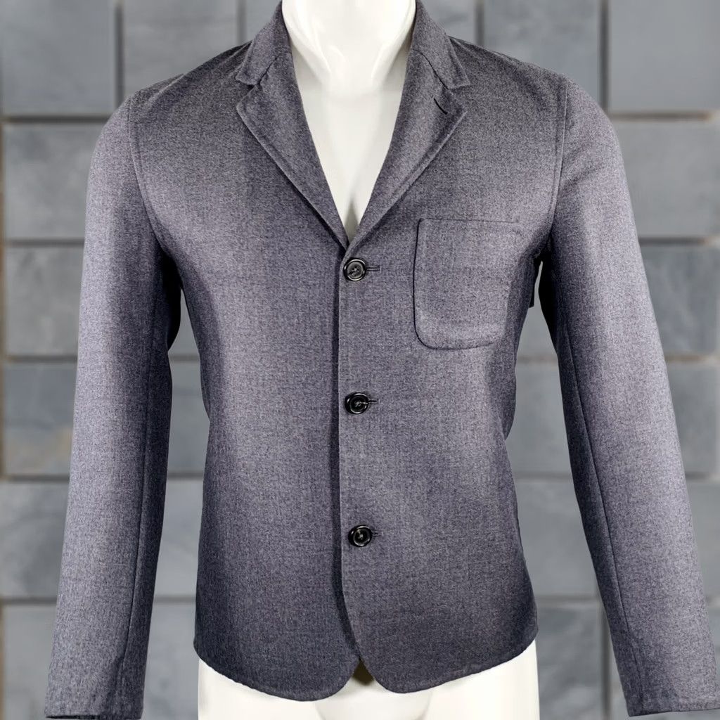 Jil Sander JIL SANDER Grey Wool Single Breasted Jacket Size 38 Size US XXS / EU 40 - 1 Thumbnail