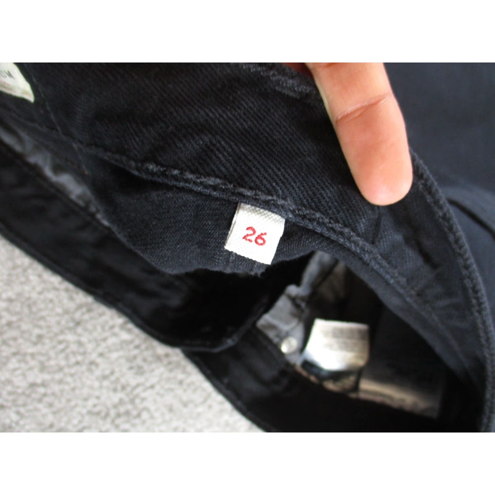 Levi's Levis Skirt Womens 26 Black Denim A Line Mini Frayed Hem Size 26" / US 2 / IT 38 - 7 Thumbnail